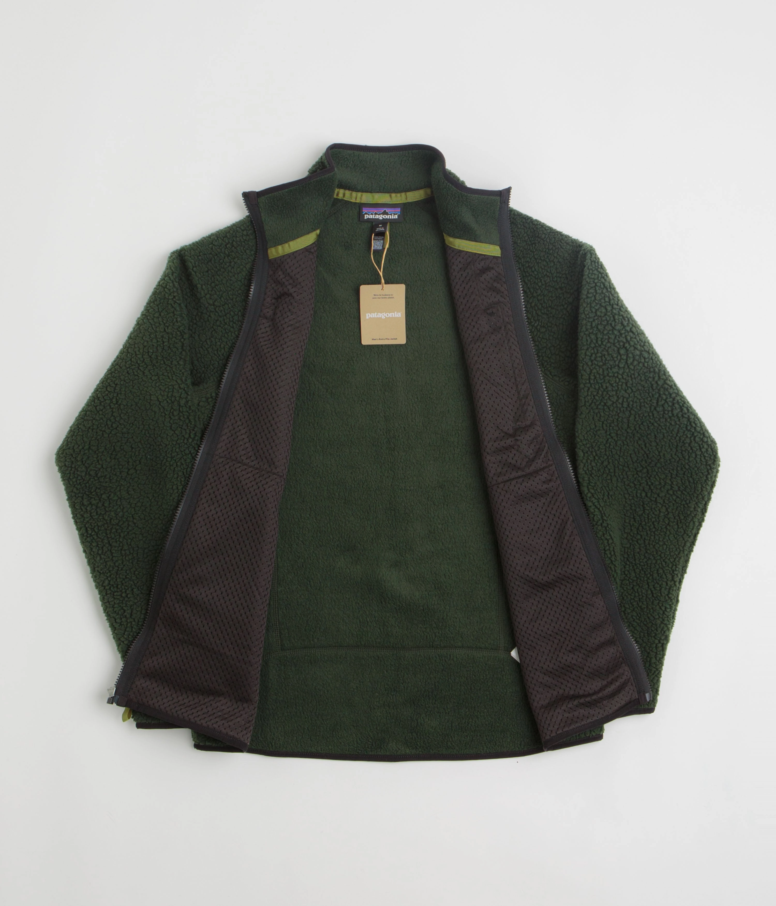 Comfy Look Cold Trail Patagonia Retro Pile Fleece - Old Growth Green