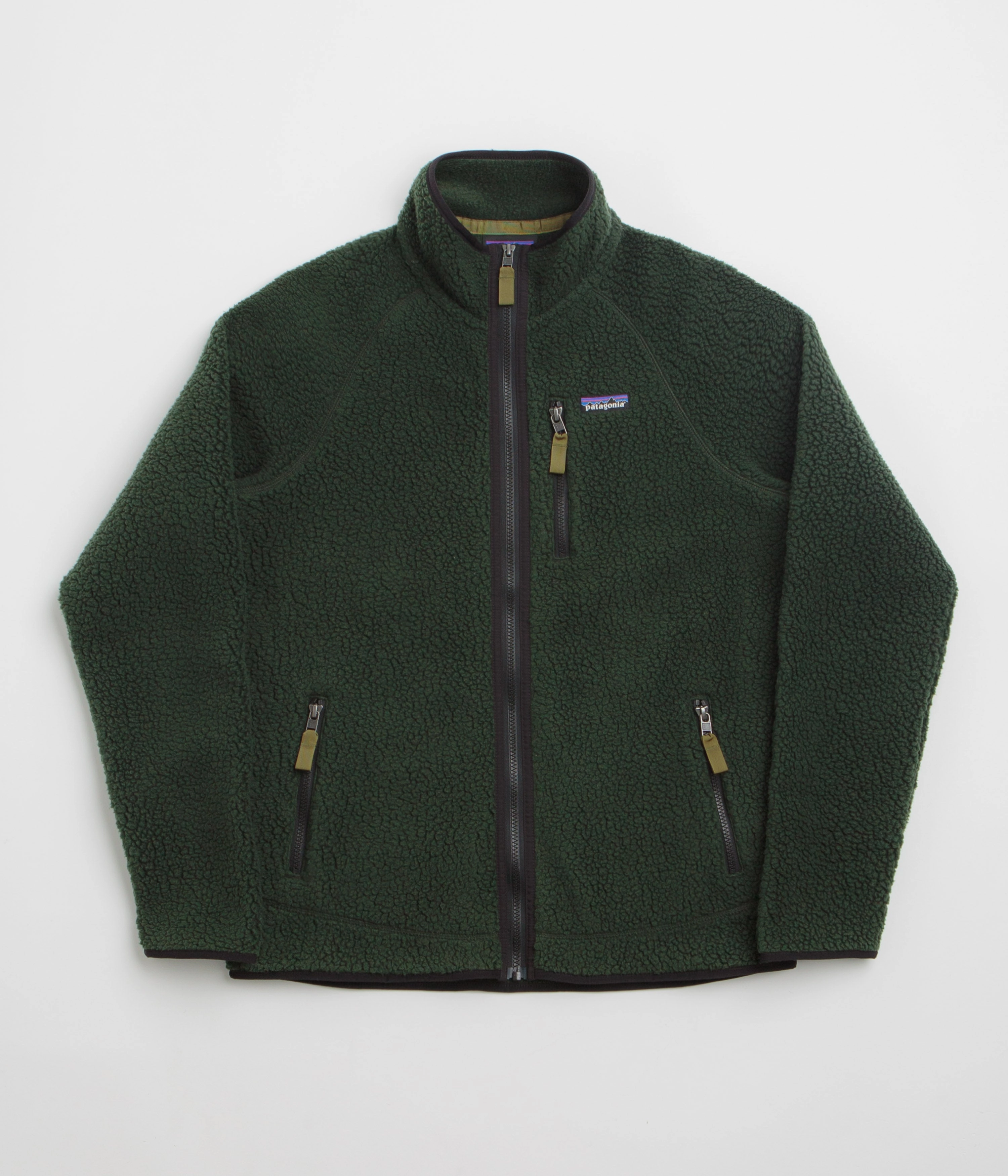 Patagonia Retro Pile Fleece - Old Growth Green Compact Weave