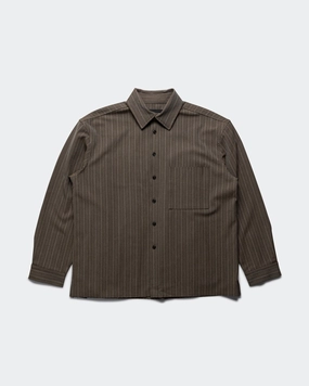 Hold LS Shirt - Brown Pinstripe family gathering Casual Comfort
