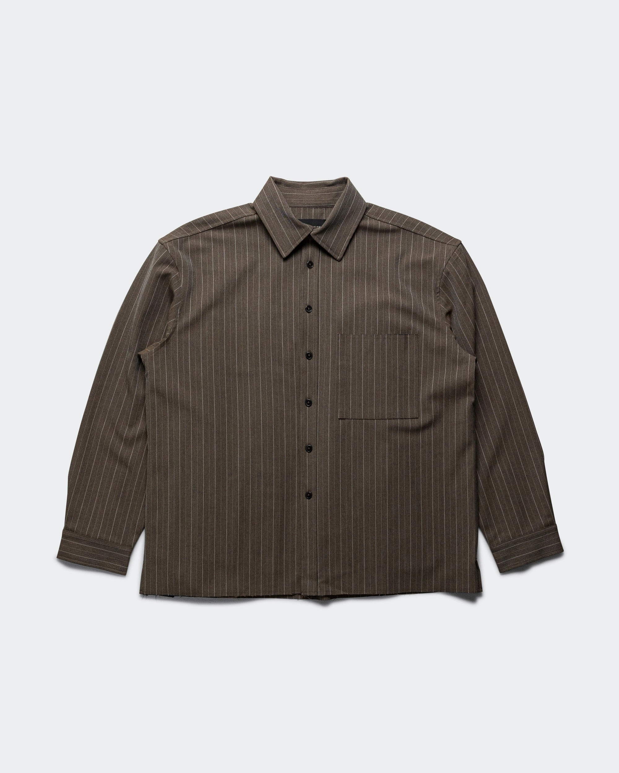Hold LS Shirt - Brown Pinstripe family gathering Casual Comfort