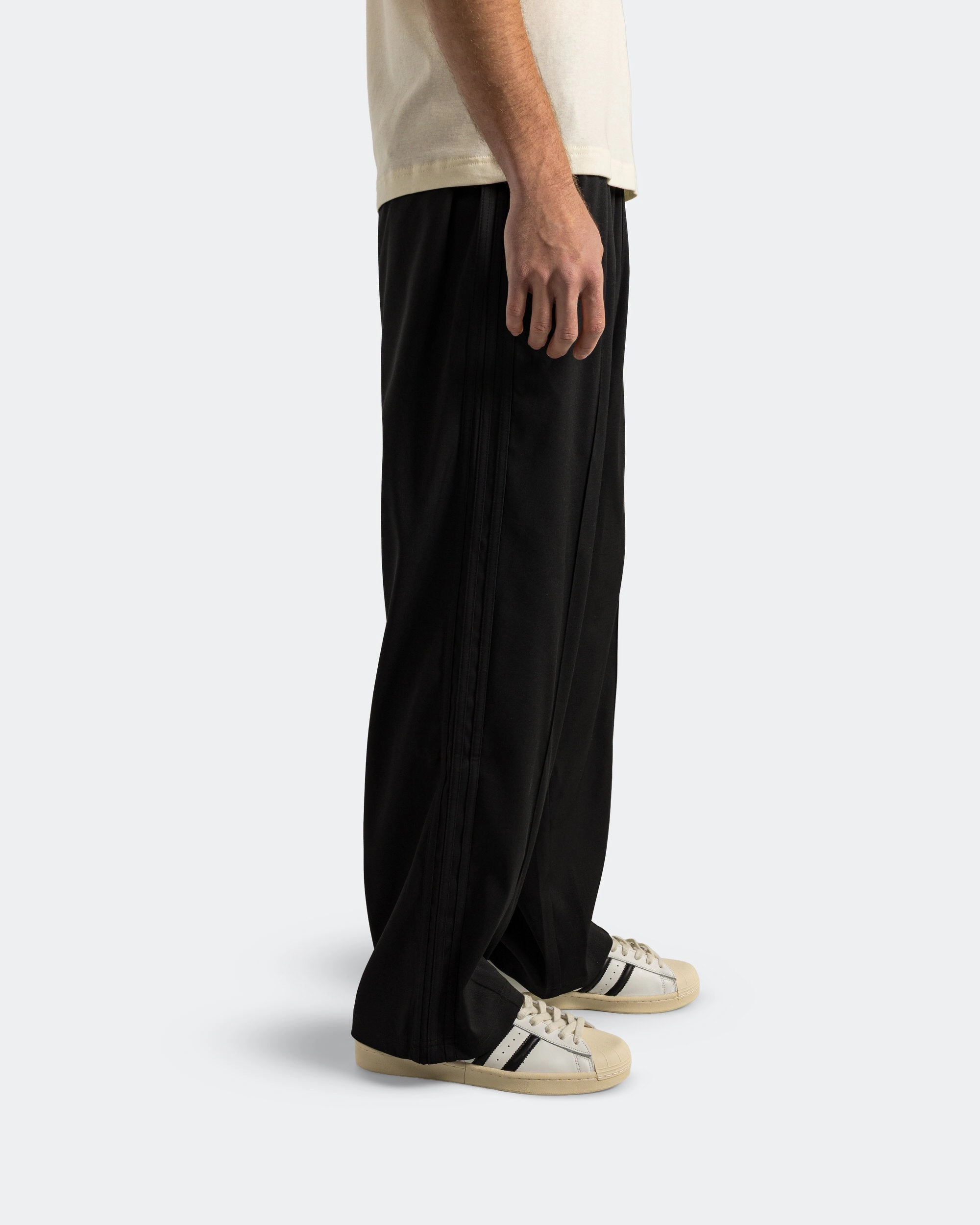 Baggy Track Pant - Black/Black Easy Movement Casual Edge