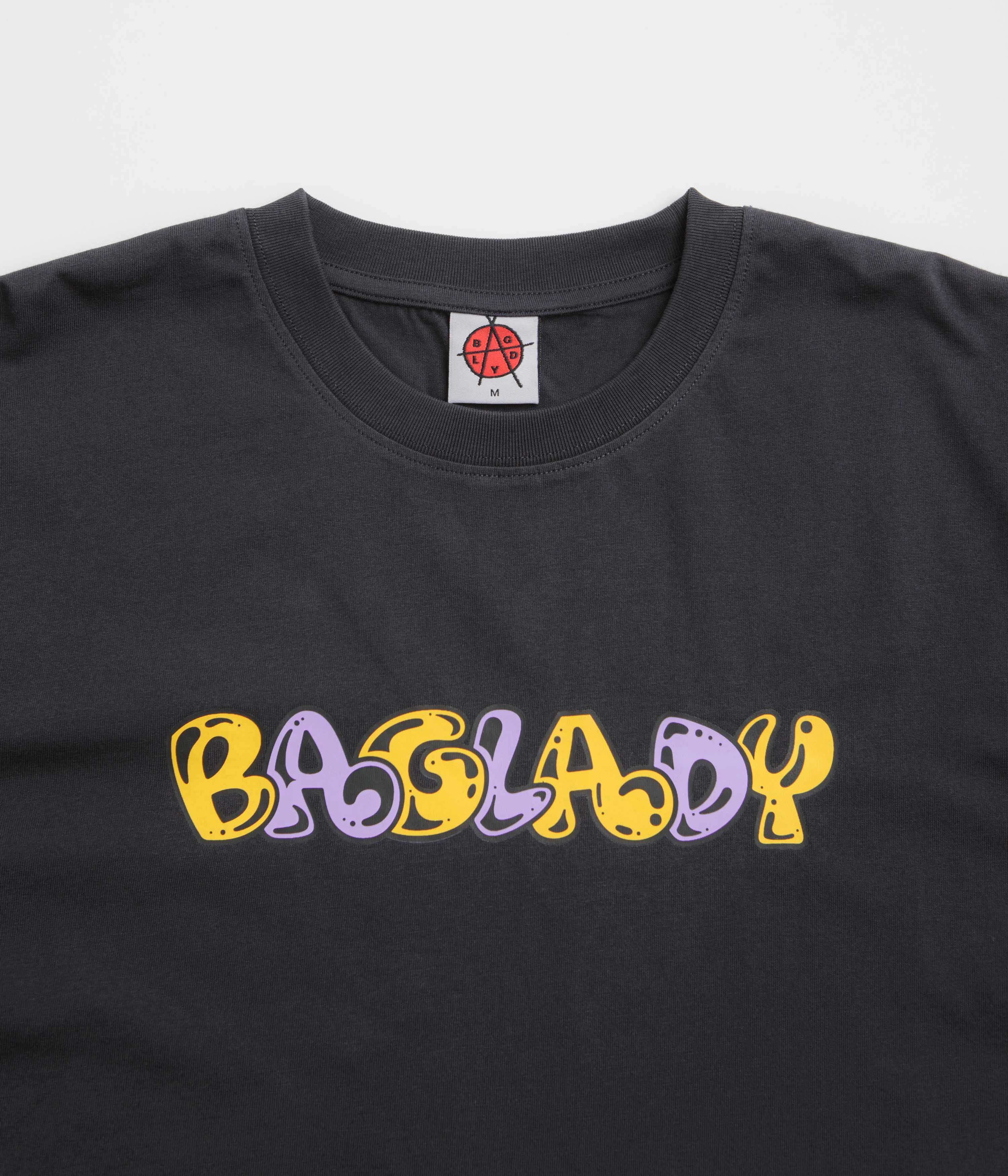 Weekend Wardrobe Baglady Overthrow T-Shirt - Off Black