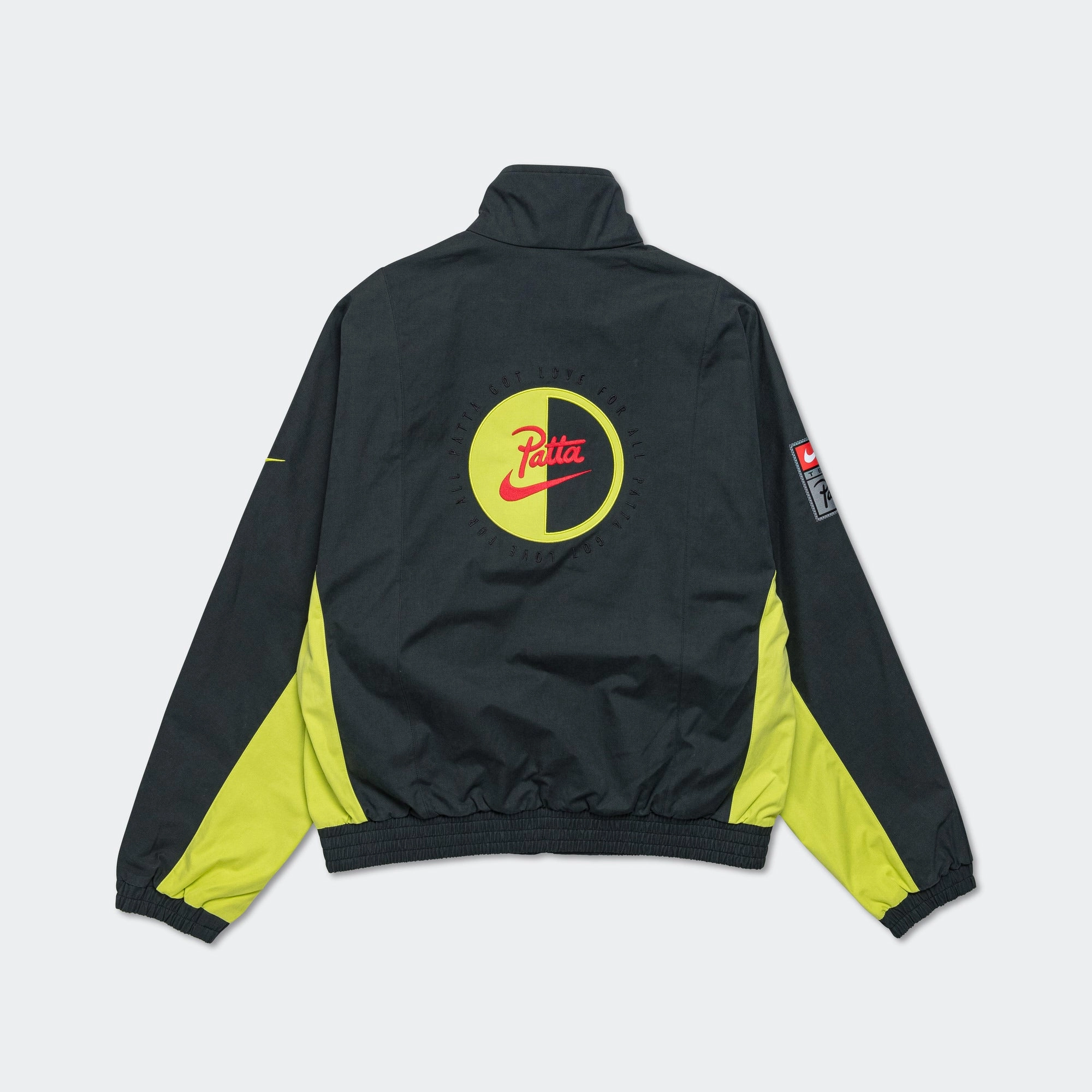 NRG Track Jacket x Patta - Black/Cyber Structured Casual Fit Functional Pockets Style