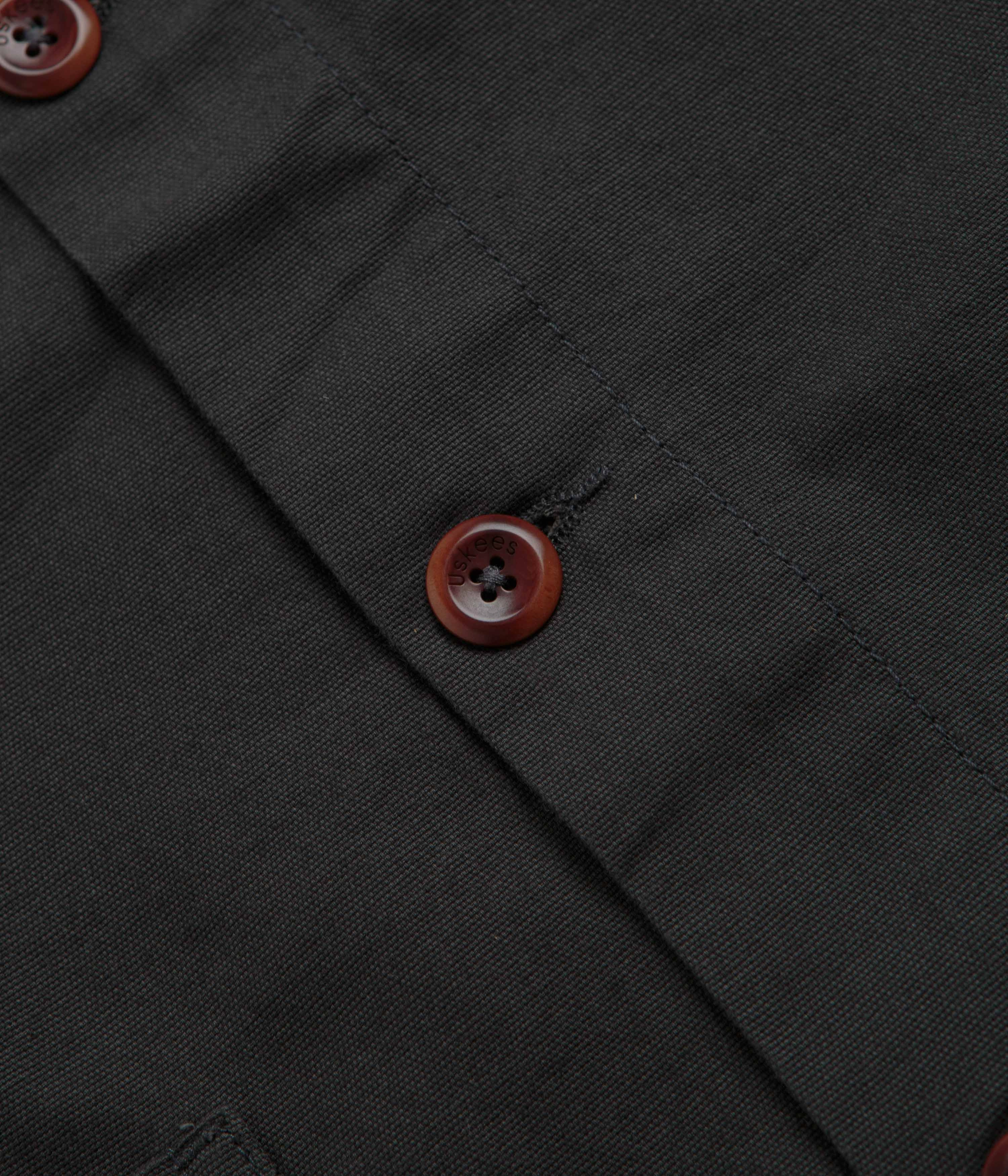Uskees 3001 Buttoned Overshirt - Charcoal Diploma