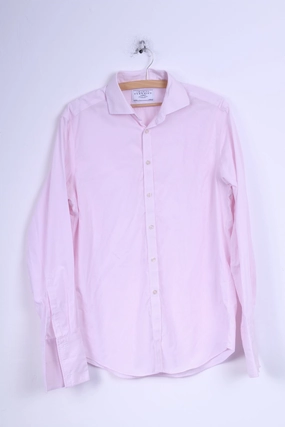 Charles Tyrwhitt Mens 16 41 L Formal Shirt White Striped Cotton Cufflinks Smooth Cotton Blend Soft Material