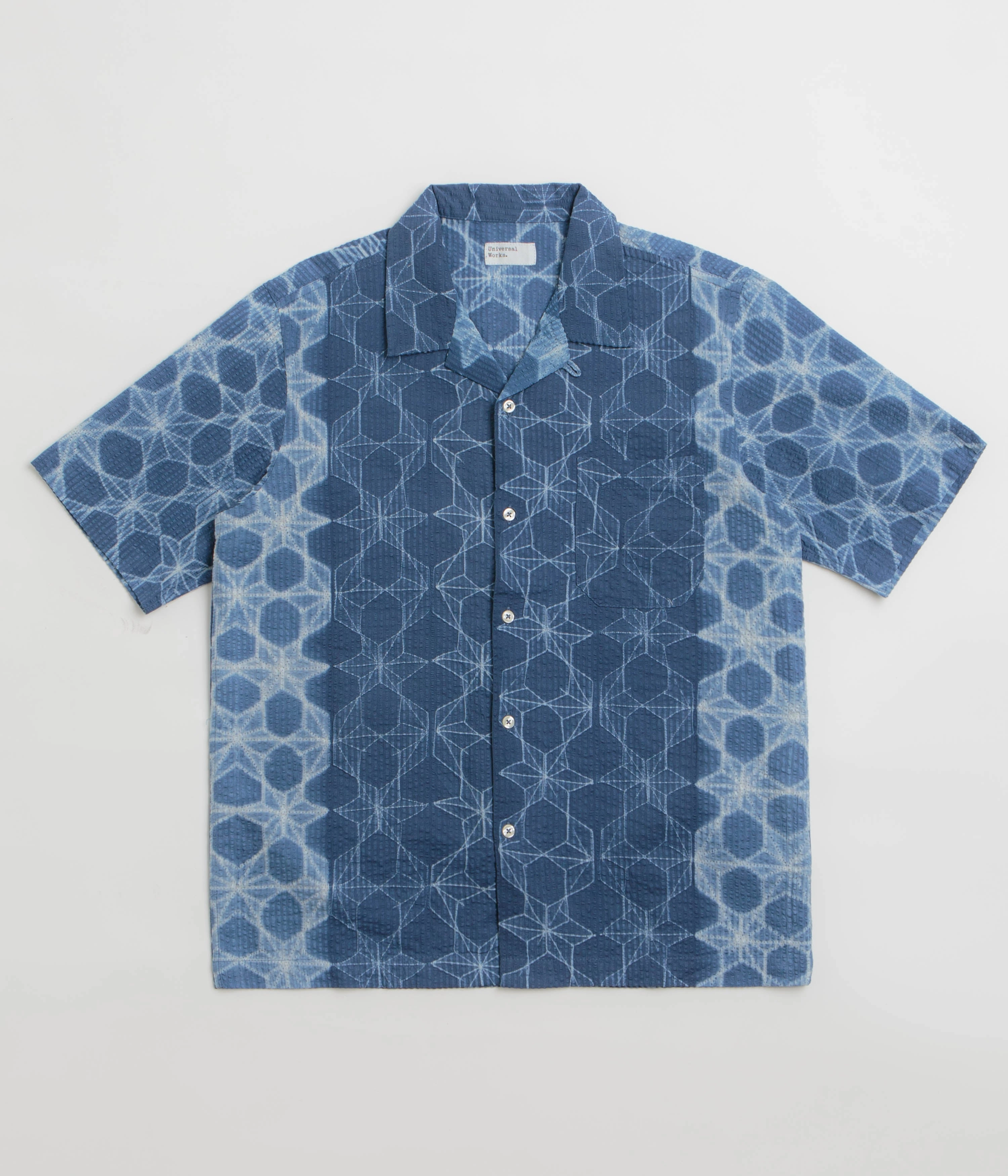 Universal Works Road Shirt - Indigo Ergonomic Back Panel Cultural Inspired