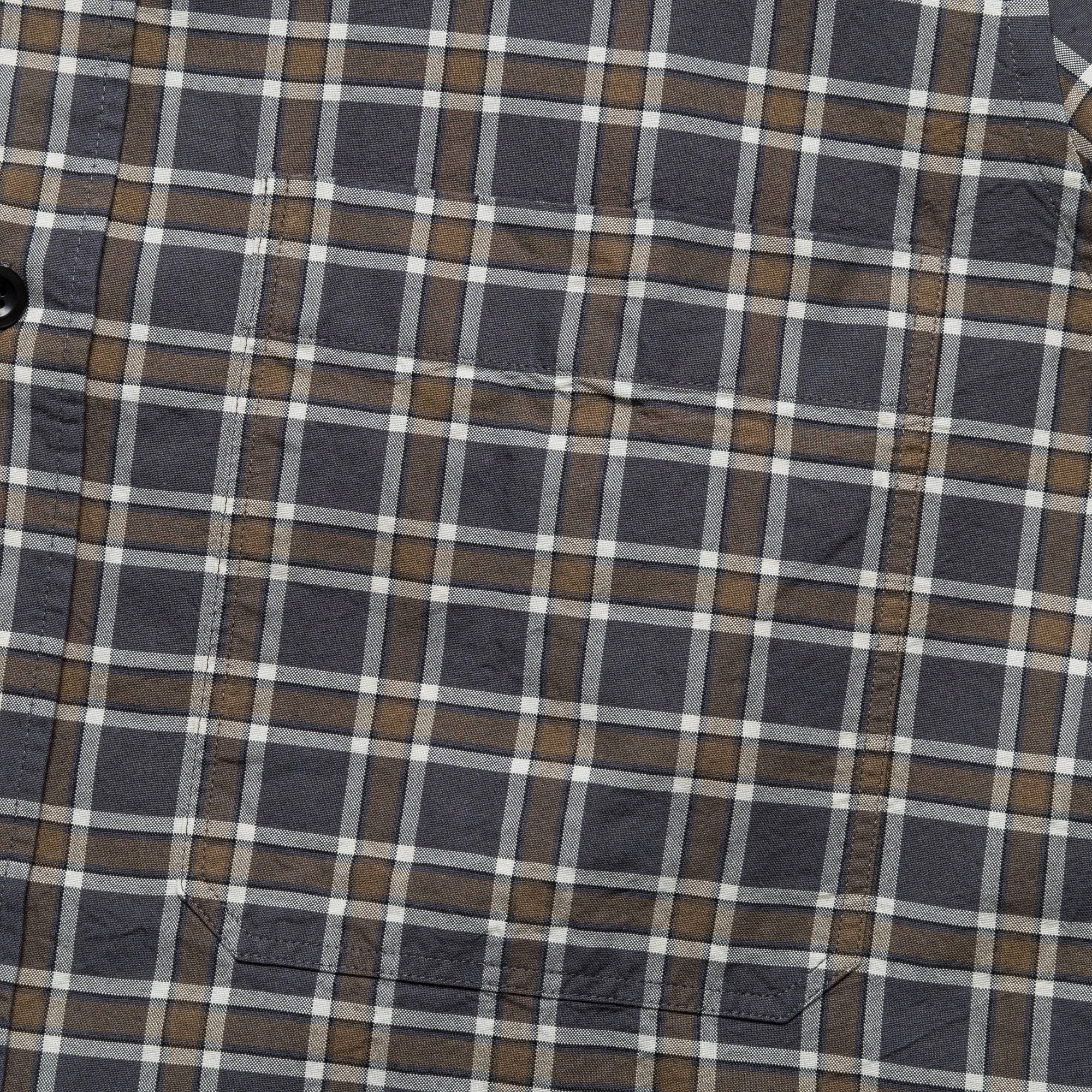 Autumn Look Basic Shirt - Plainweave Cotton Check Slate/Moss