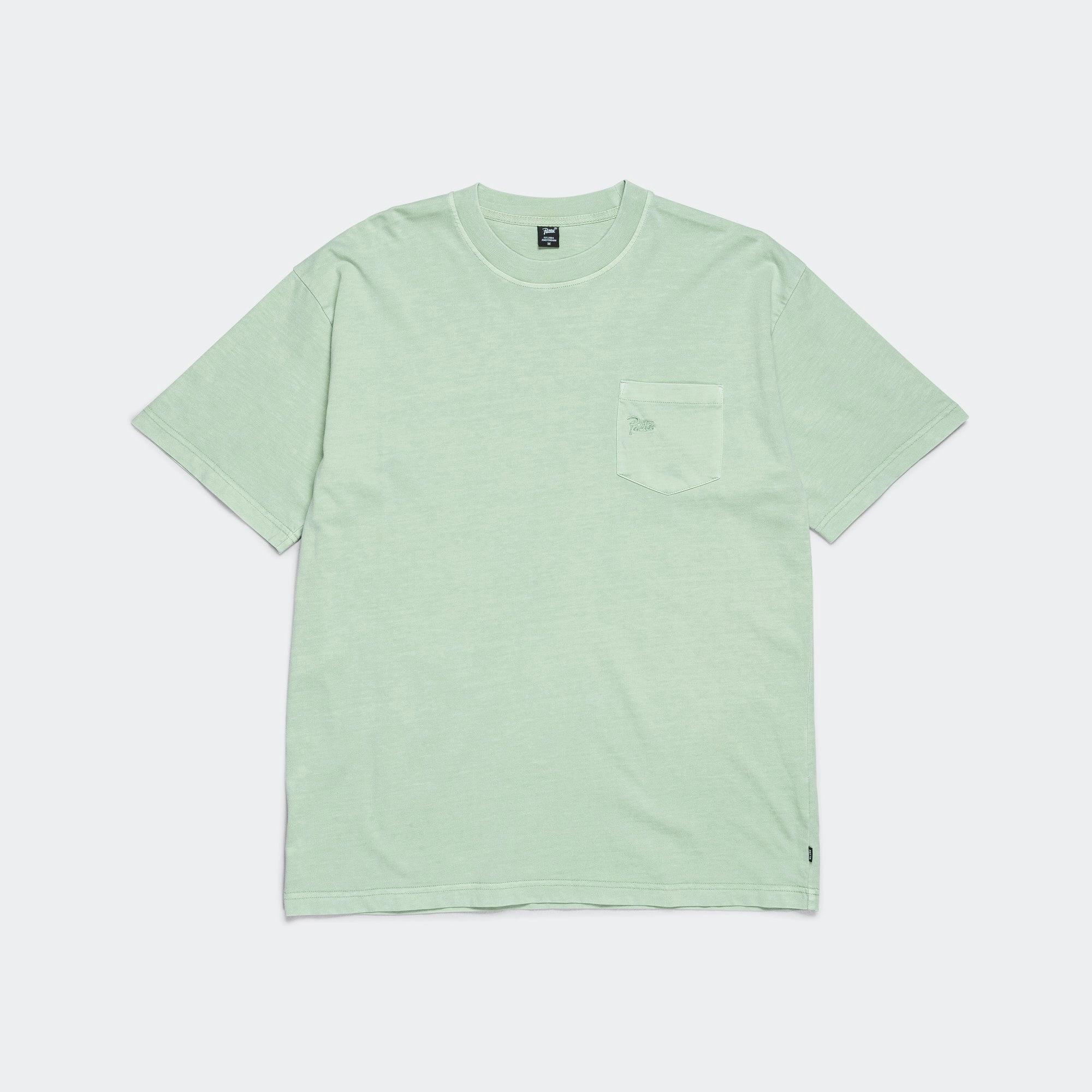 Basic Washed Pocket T-Shirt - Silt Green Classic Layer Wear Essential Clothing