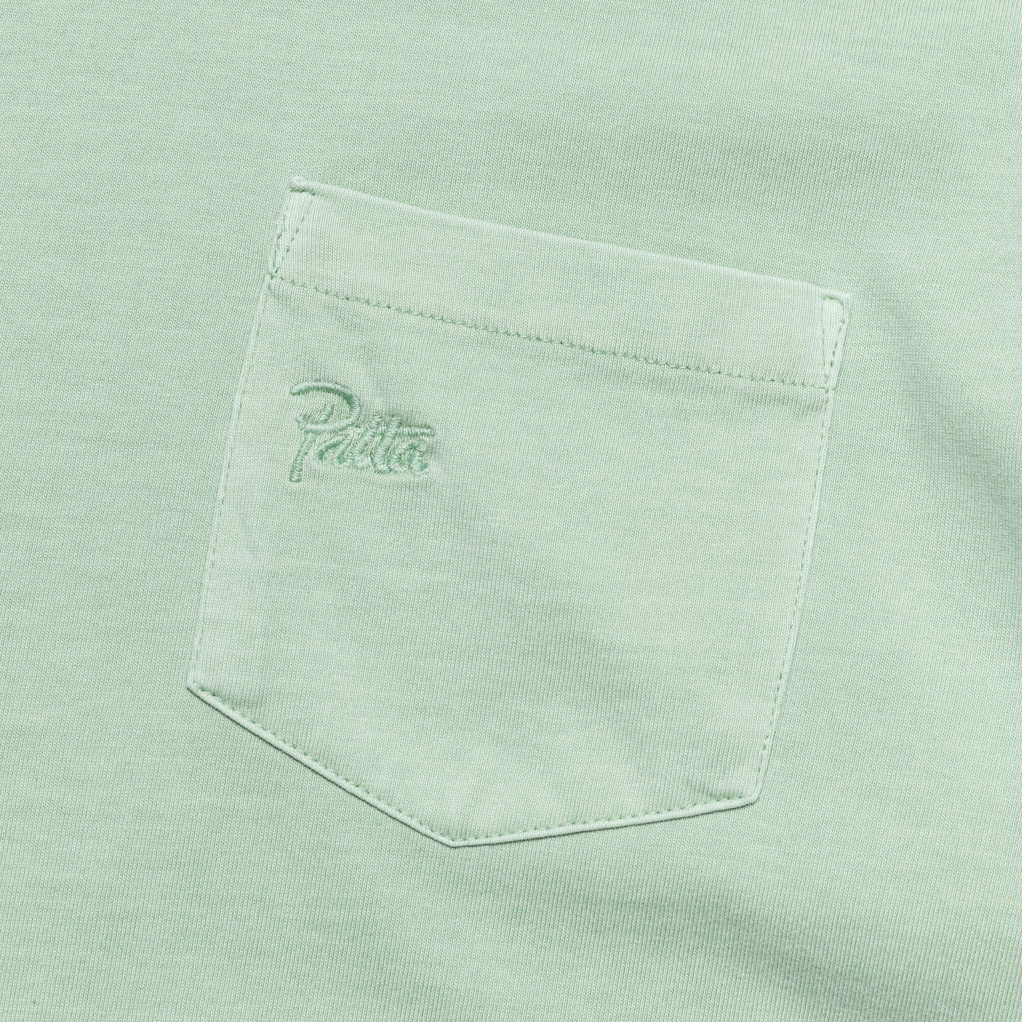 Basic Washed Pocket T-Shirt - Silt Green Casual Day Wear Picnic