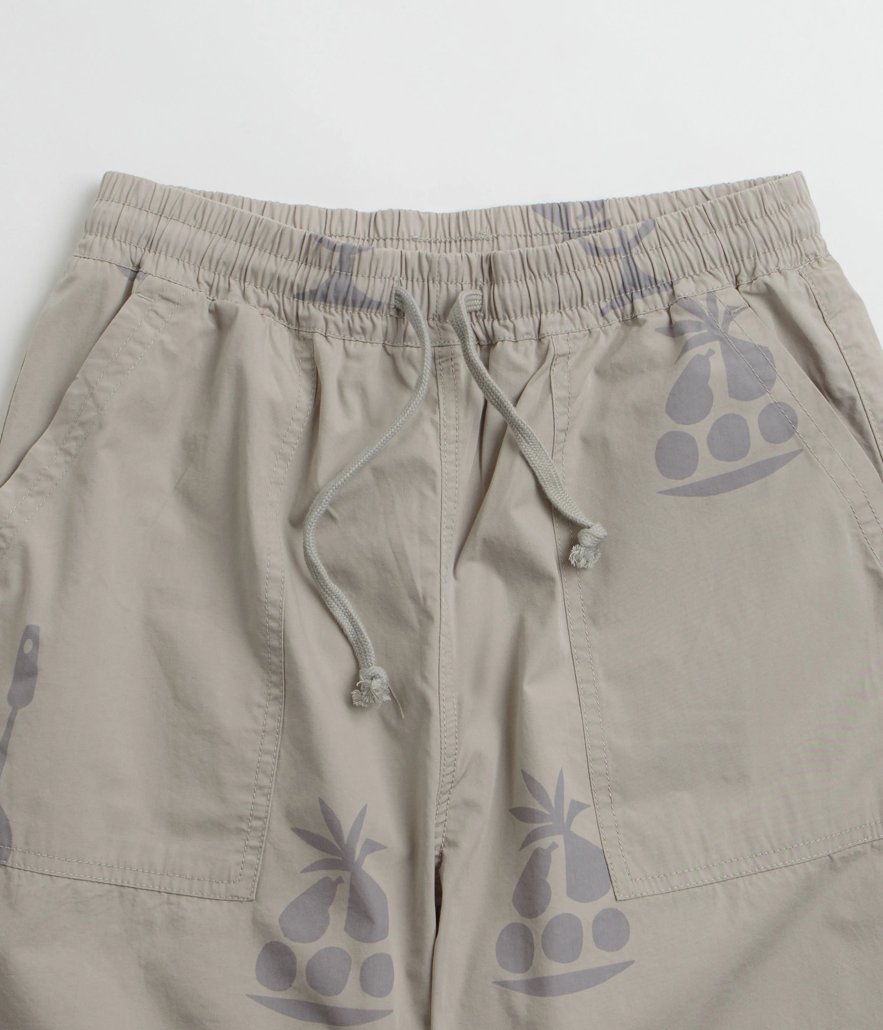 Port Pocket Design garden work Service Works Poplin Printed Chef Shorts - Stone