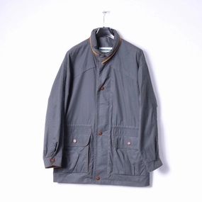 Insulated Interior morning Dannimac Naturally Men 52 L Jacket Gray Cotton Country Lightweight Vintage Zip Up Top