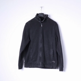 Ben Sherman Mens XL Sweatshirt Black Cotton Full Zip Casual Top product cost effectiveness