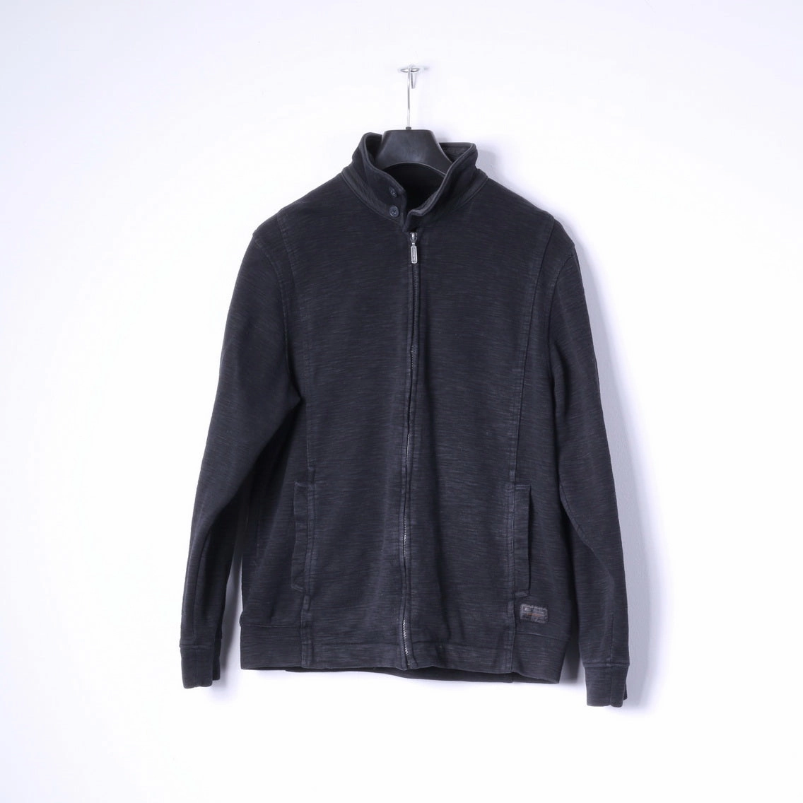 Ben Sherman Mens XL Sweatshirt Black Cotton Full Zip Casual Top product cost effectiveness