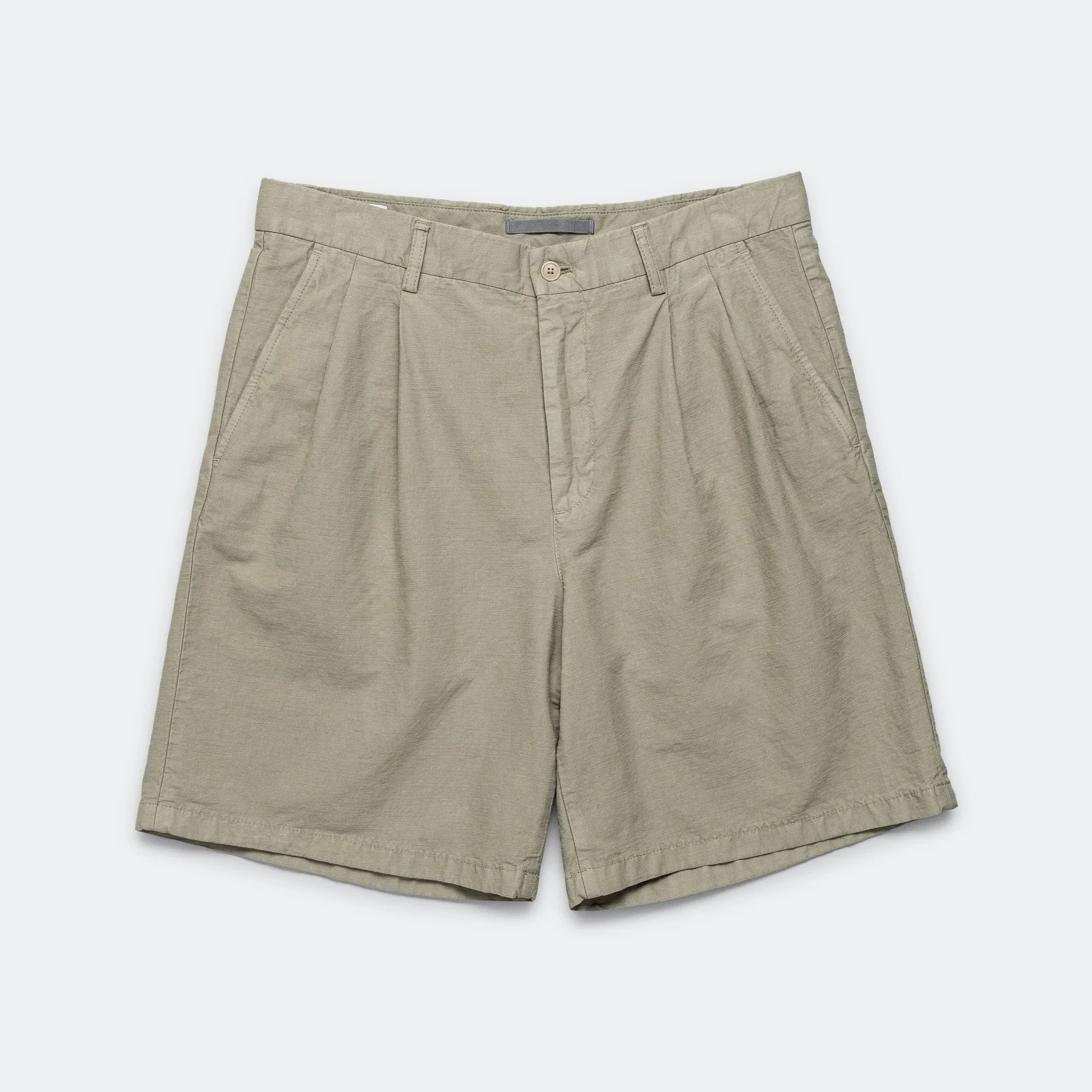 Noise Free Operation Design Benn Cotton Linen Shorts - Clay