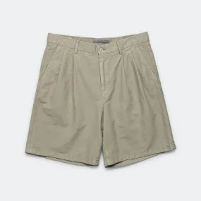 Noise Free Operation Design Benn Cotton Linen Shorts - Clay