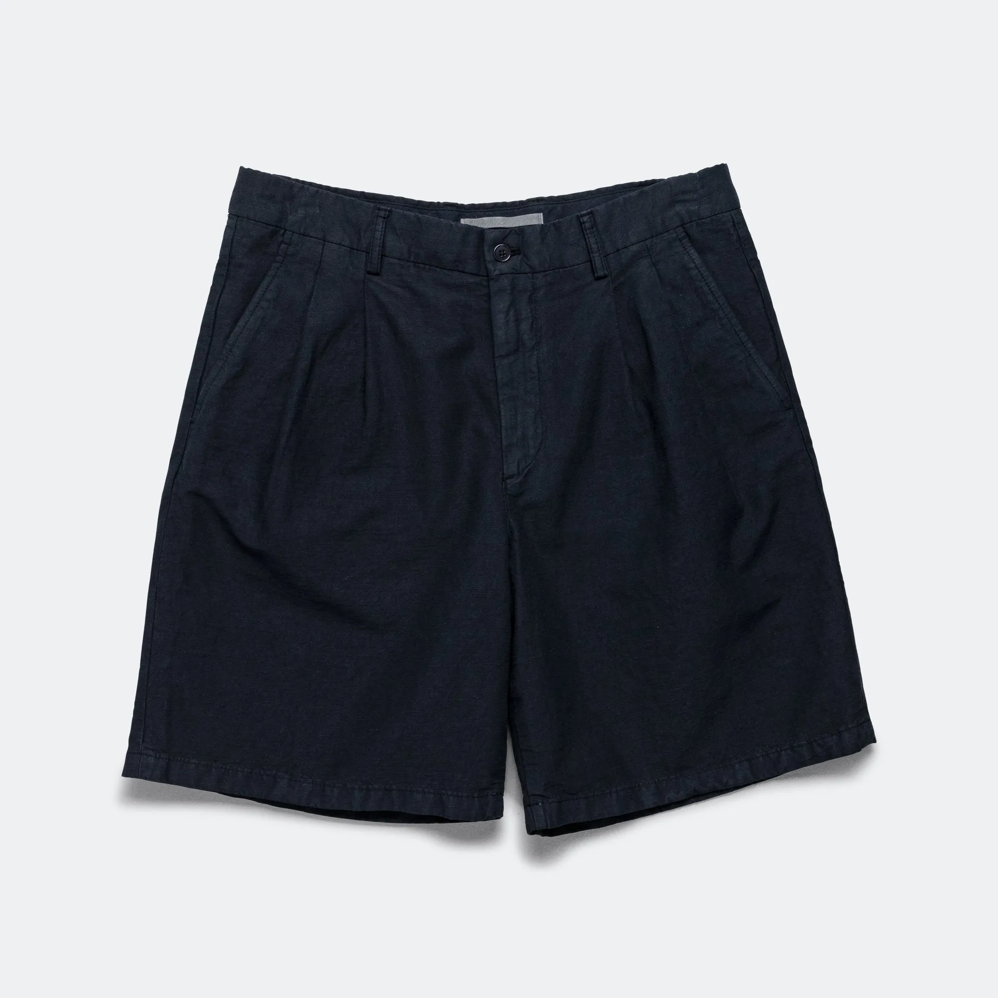 Benn Cotton Linen Shorts - Dark Navy floral shorts
