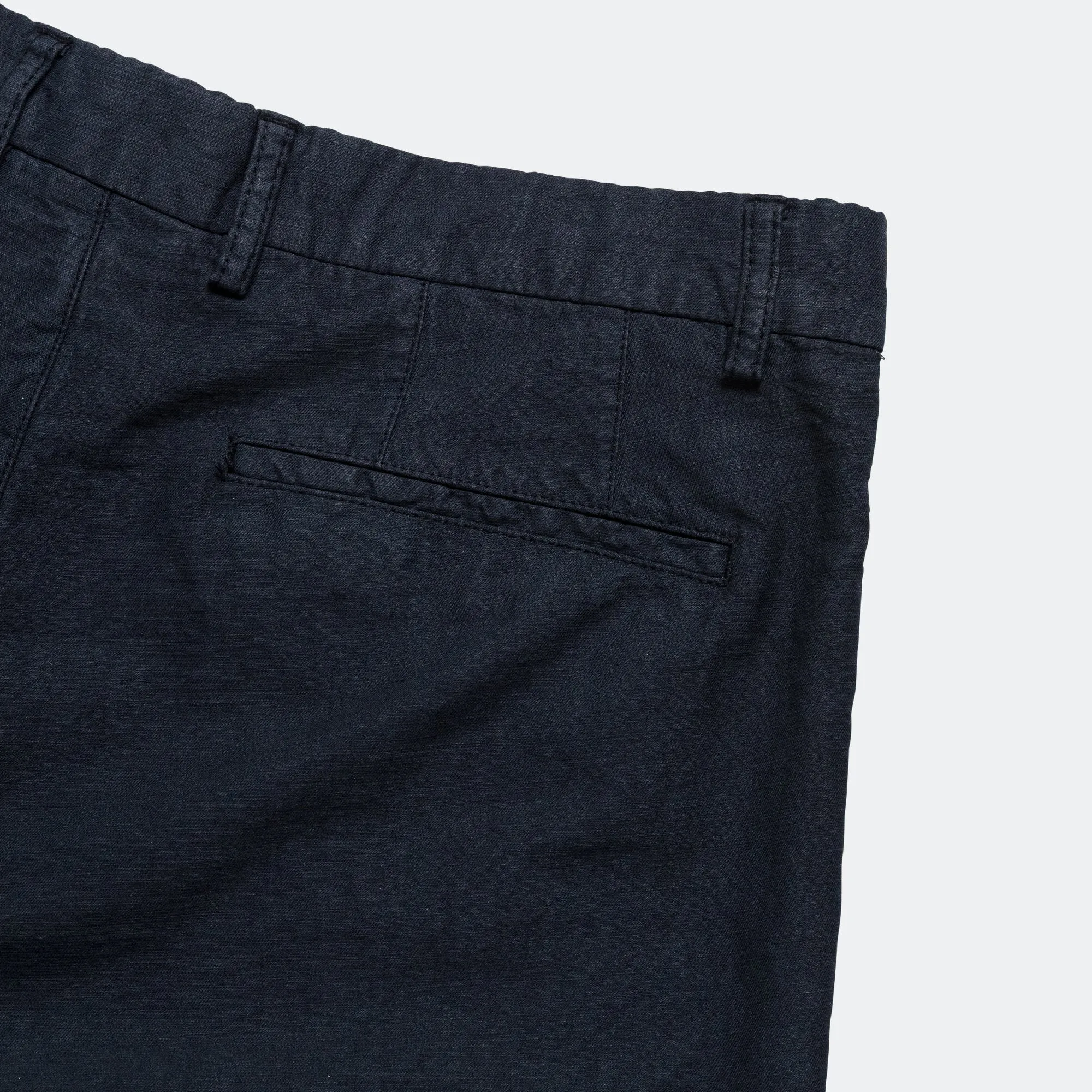 Benn Cotton Linen Shorts - Dark Navy Adaptive Temperature Control