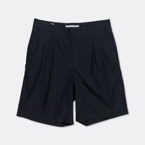 Trendy Style Benn Relaxed Typewriter Pleated Short - Dark Navy