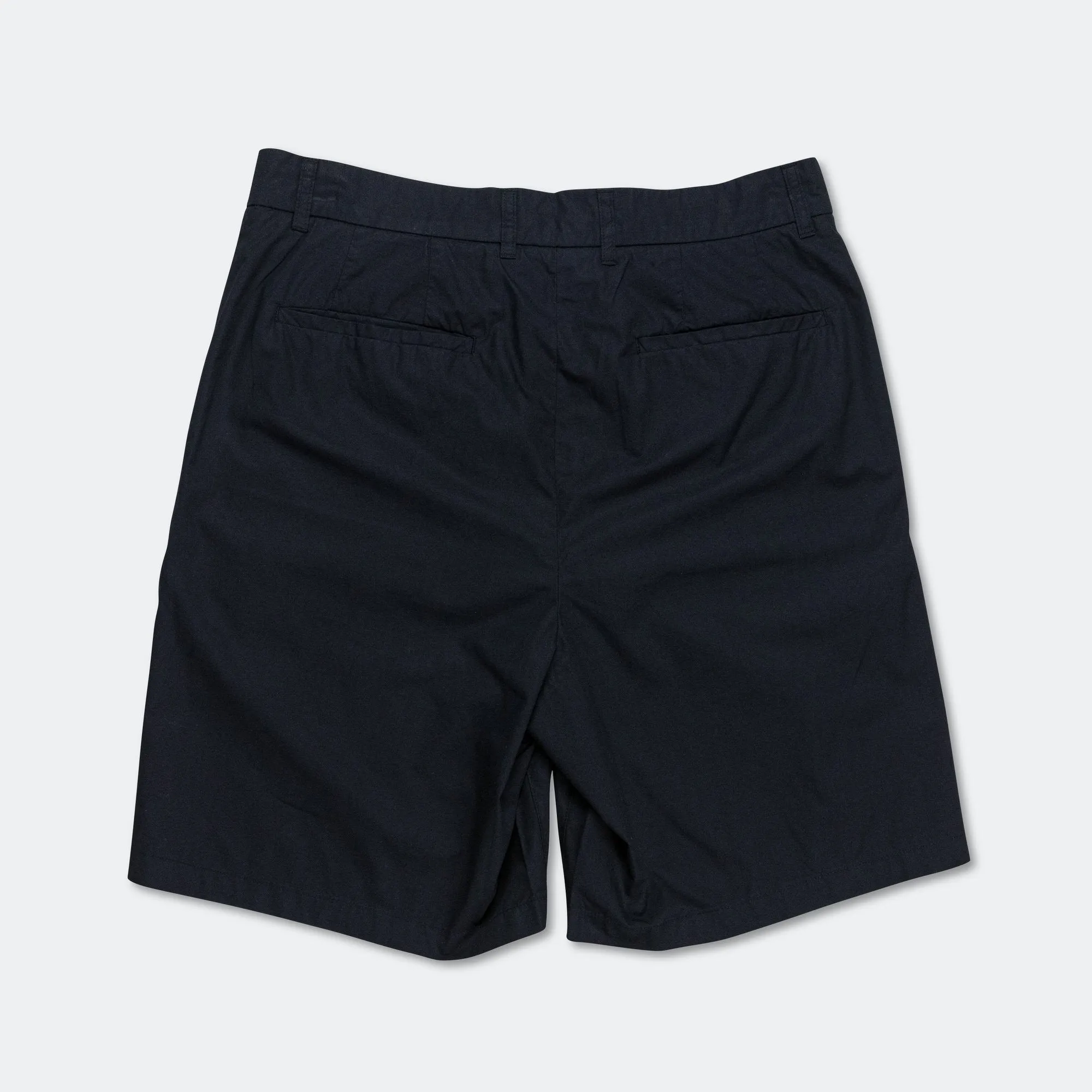NonSlipGrip Benn Relaxed Typewriter Pleated Short - Dark Navy