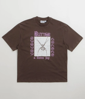 Butter Goods Fierce Joy T-Shirt - Chocolate Travel Wear Bold and Comfortable