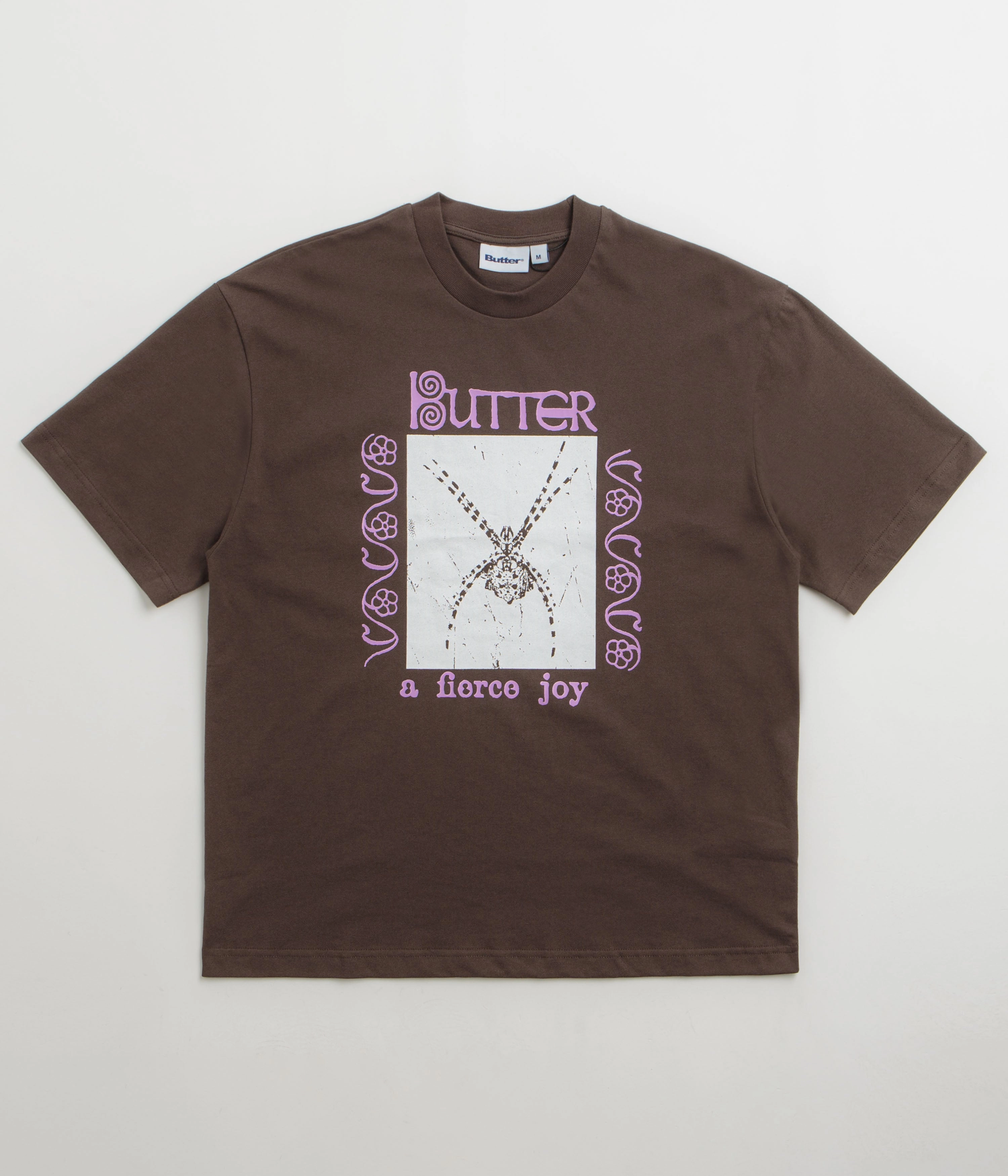 Butter Goods Fierce Joy T-Shirt - Chocolate Travel Wear Bold and Comfortable