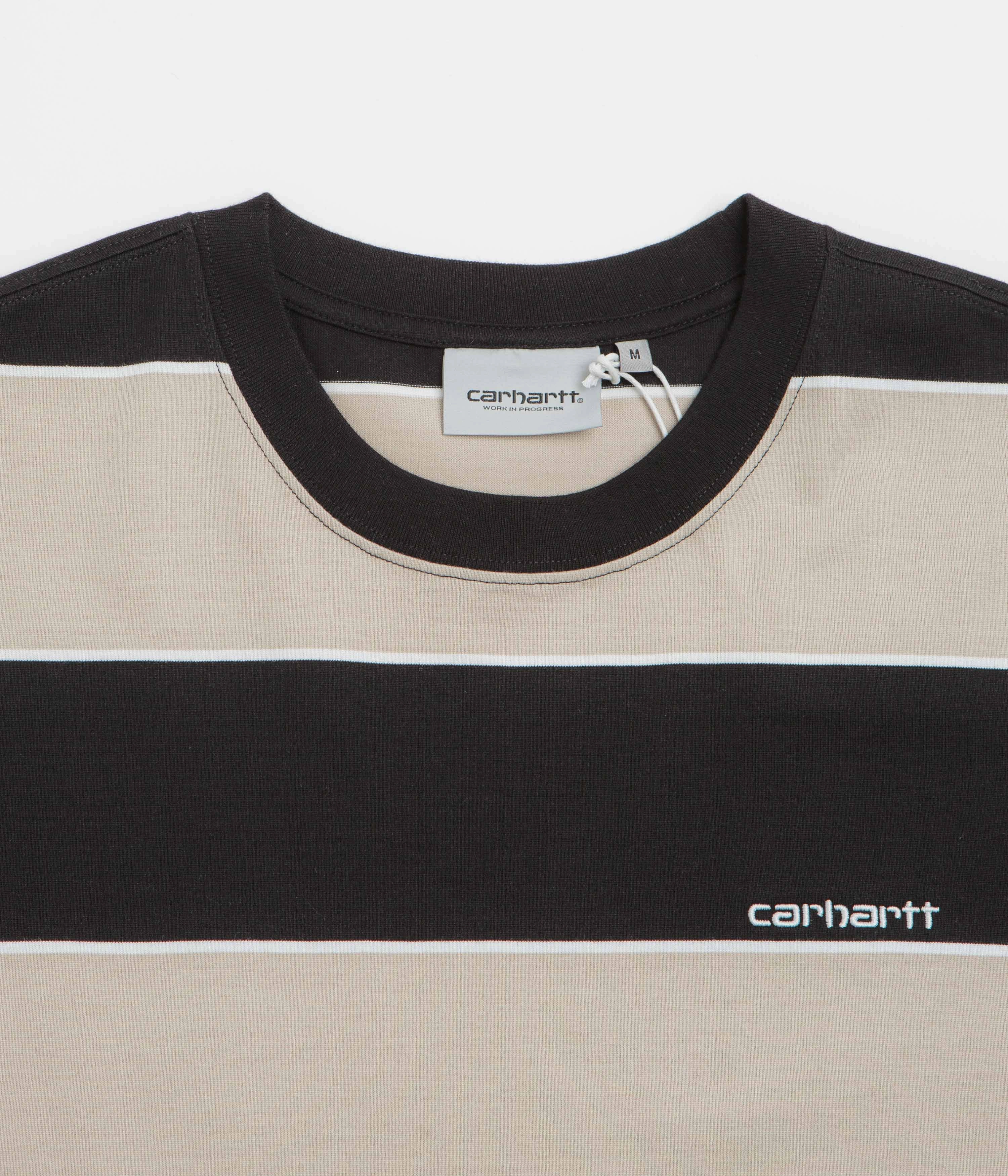Active Outfit Sporty Chic Carhartt Quinby T-Shirt - Quinby Stripe / Black
