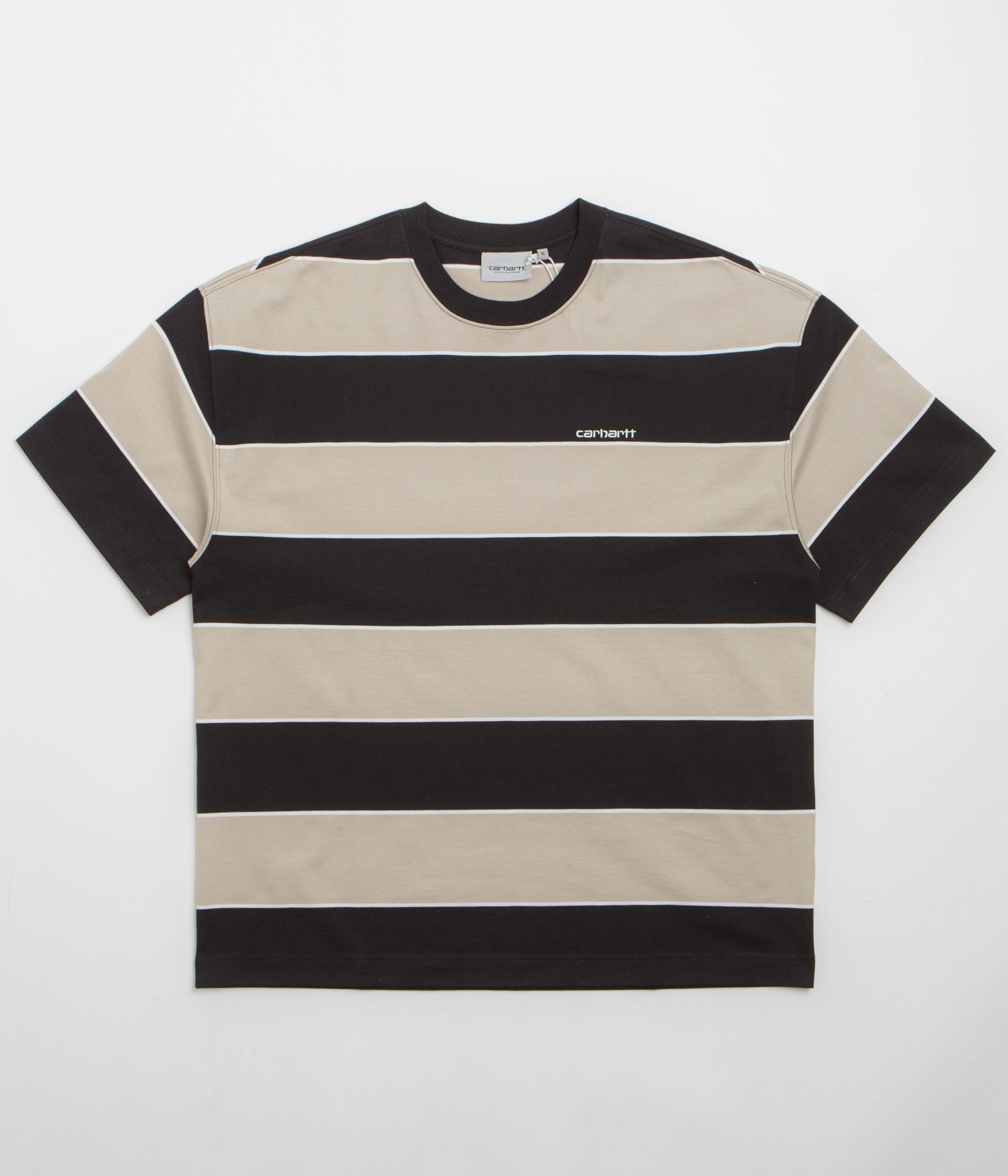 Carhartt Quinby T-Shirt - Quinby Stripe / Black ethical Soft and durable