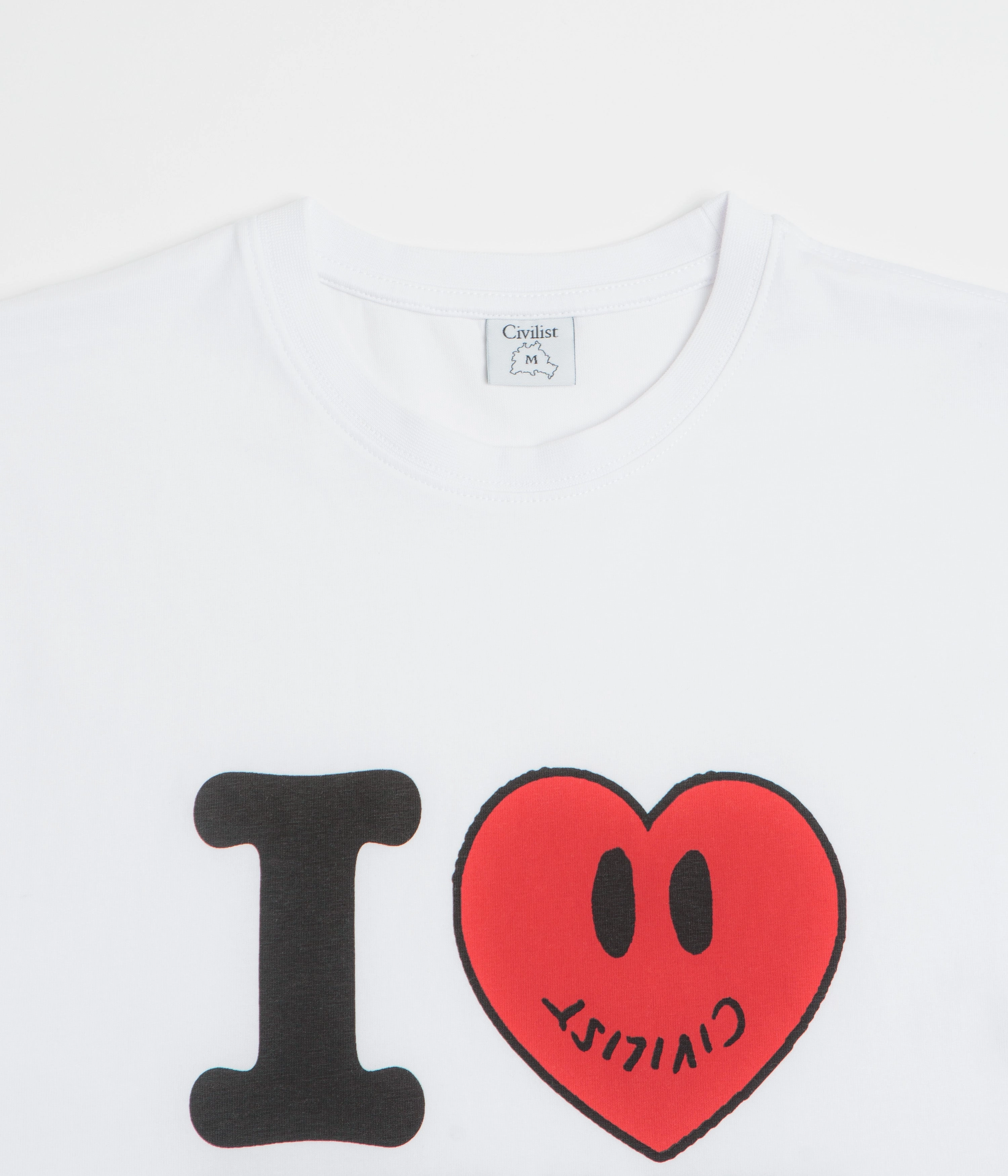 Breathable Material Civilist Ilove T-Shirt - White