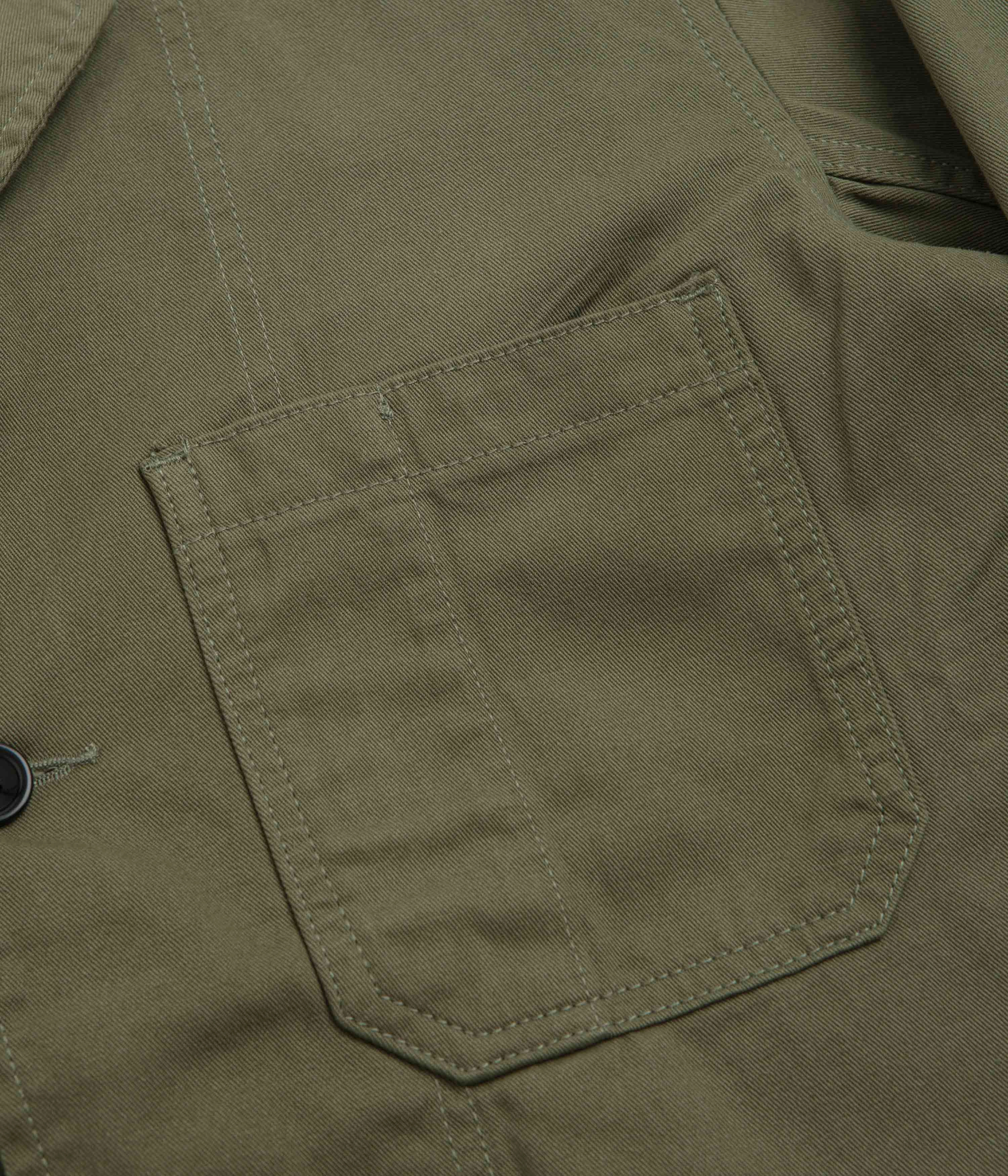 Service Works Drill Server Suit Jacket - Olive Puncture Resistant Material Leather
