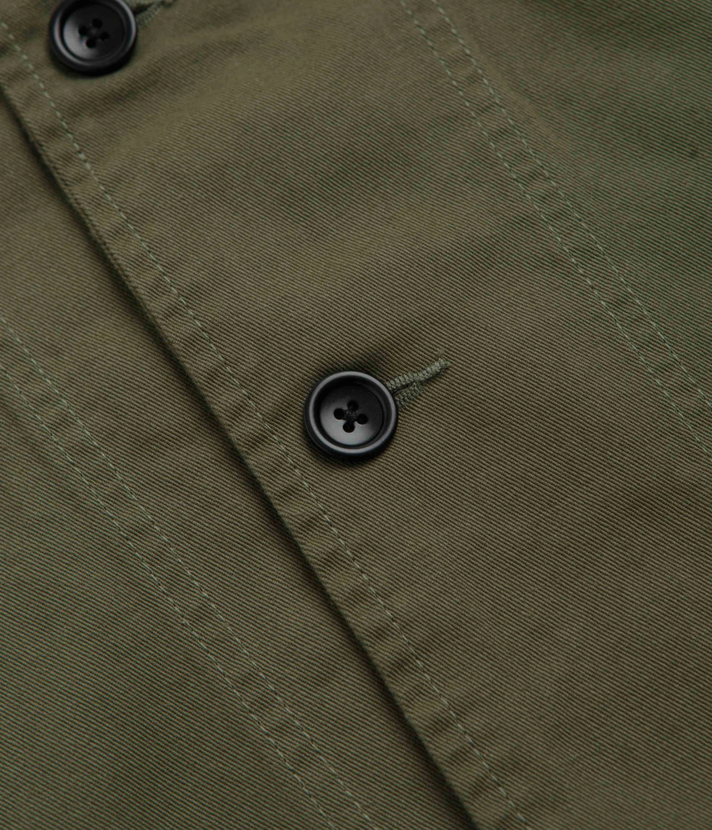 Fitted Service Works Drill Server Suit Jacket - Olive