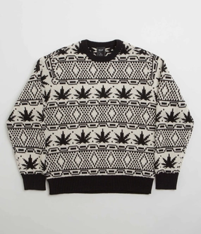 Weekend Comfort Outdoor Sporty HUF Apres Crewneck Sweatshirt - Natural