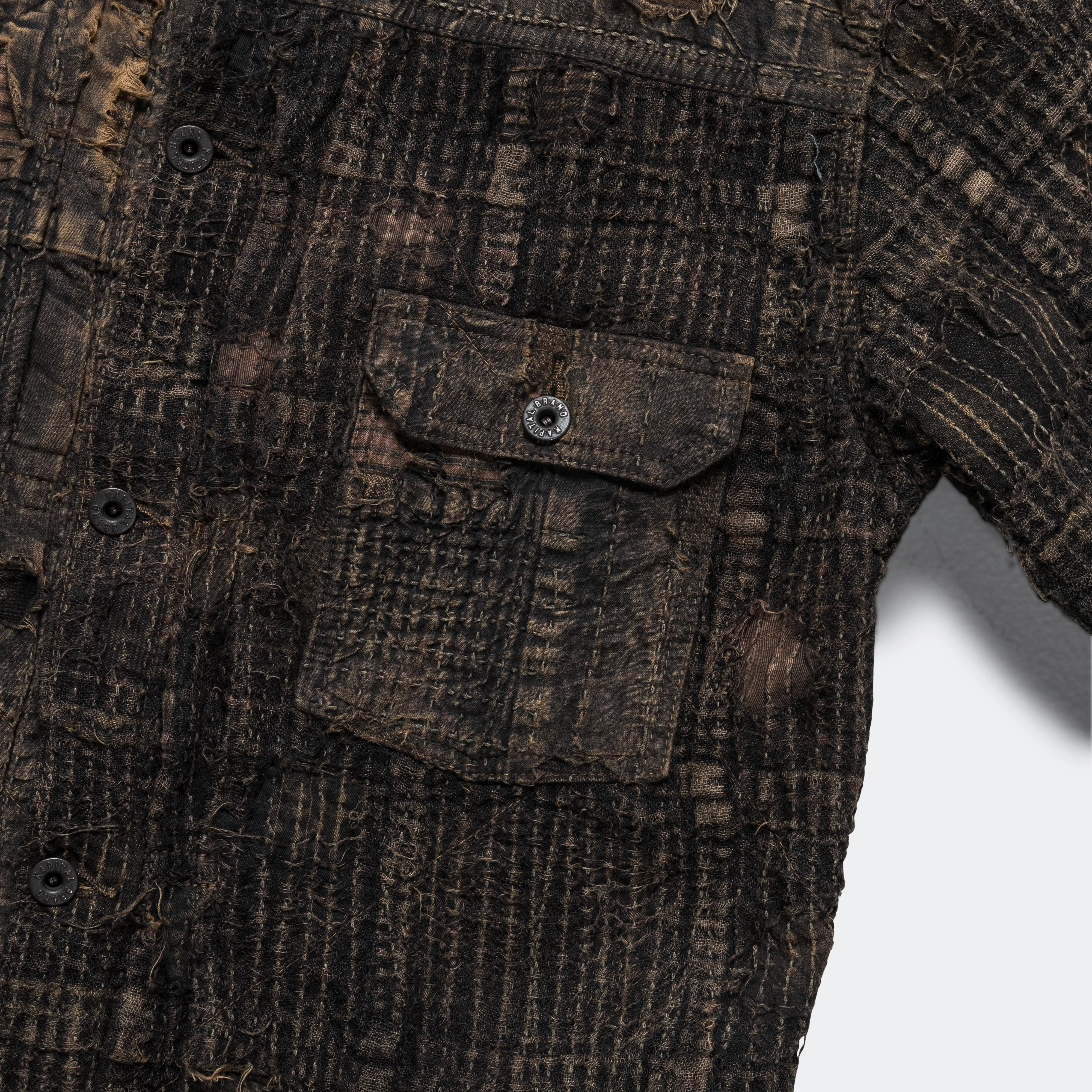 BLACK TEA-CORE BORO SPRING 1st JKT - Black Hypoallergenic Textile