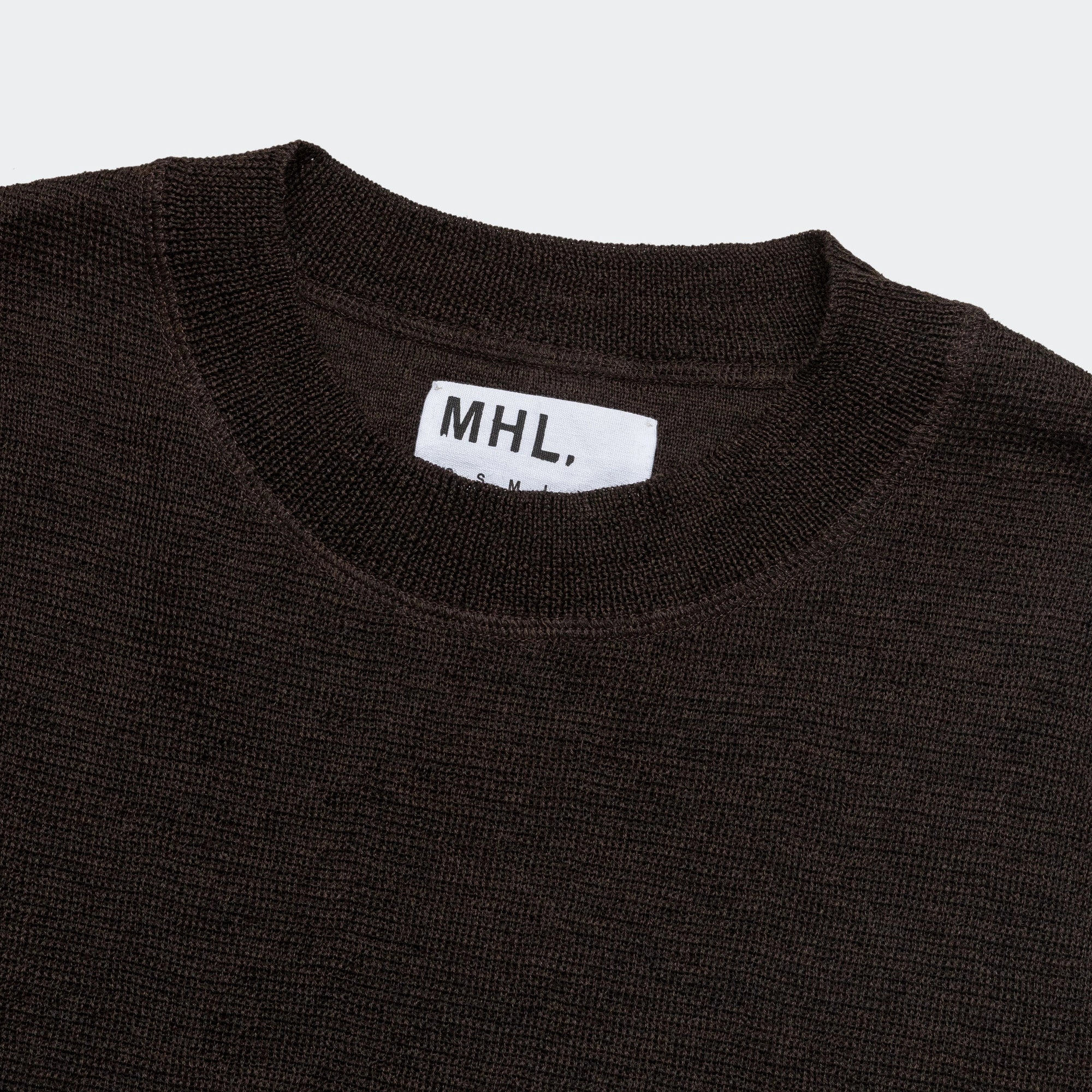 Block Stripe Slipover - Dry Wool Brown/Black Casual Fit