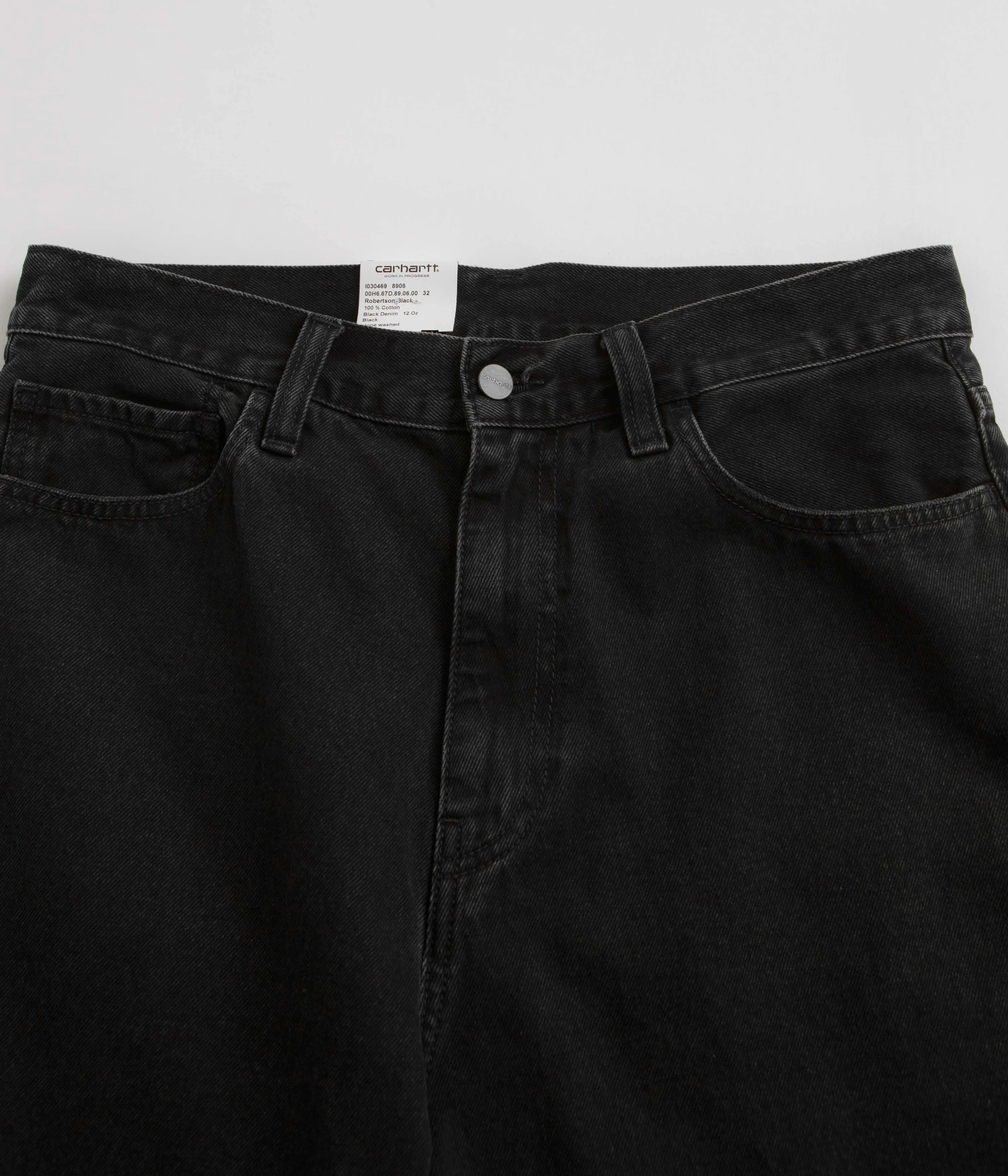 Carhartt Landon Shorts - Black Stone Washed handmade touch Quick Drying Fabric