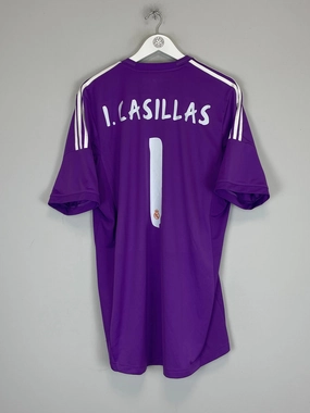 Anti Pilling Process Eco Conscious Dye Process 2013/14 REAL MADRID CASILLAS #1 GK SHIRT (XL) ADIDAS