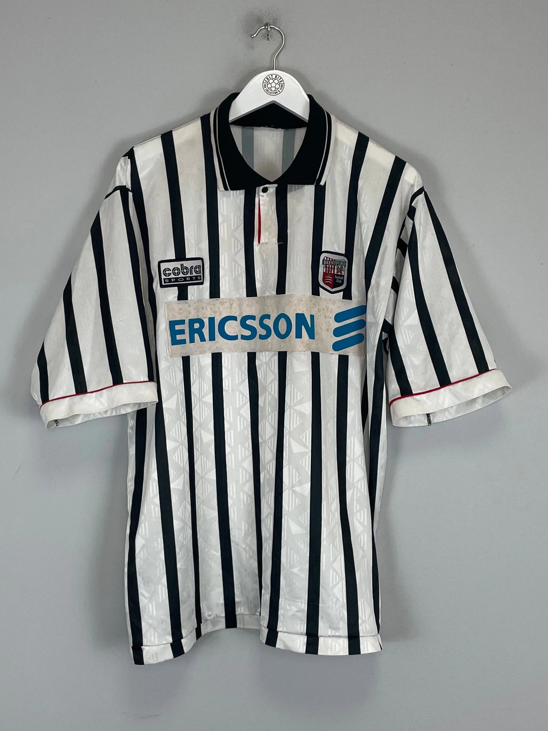 Energy Boost 1996/98 BRENTFORD #7 *MATCH ISSUE* AWAY SHIRT (L) COBRA SPORTS