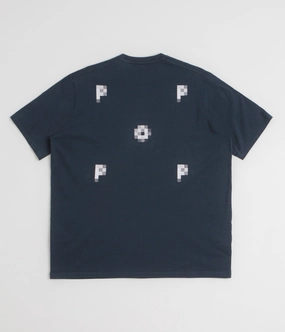Unisex Cozy Vibe Wear Pop Trading Company Pixel Logo T-Shirt - Navy