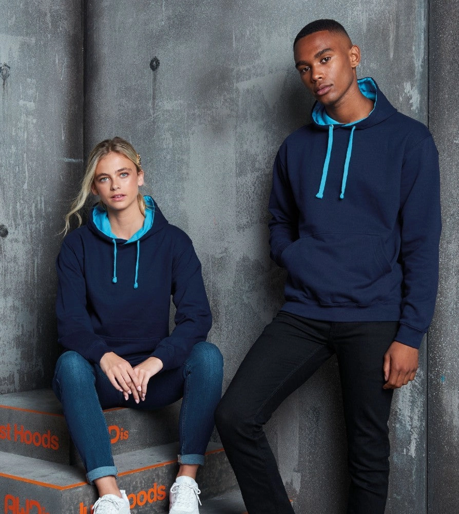 Varsity Hoodie | JET BLACK/PURPLE Hyena like All-Season Wear