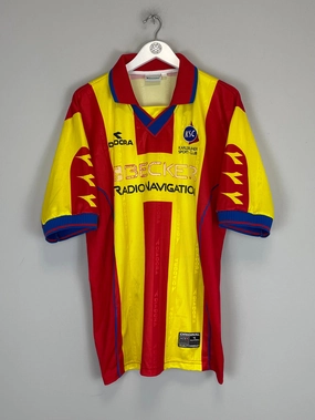 Non Chafing Seam Placement Heat Transfer Logos 1999/00 KARLSRUHE HOME SHIRT (XL) DIADORA
