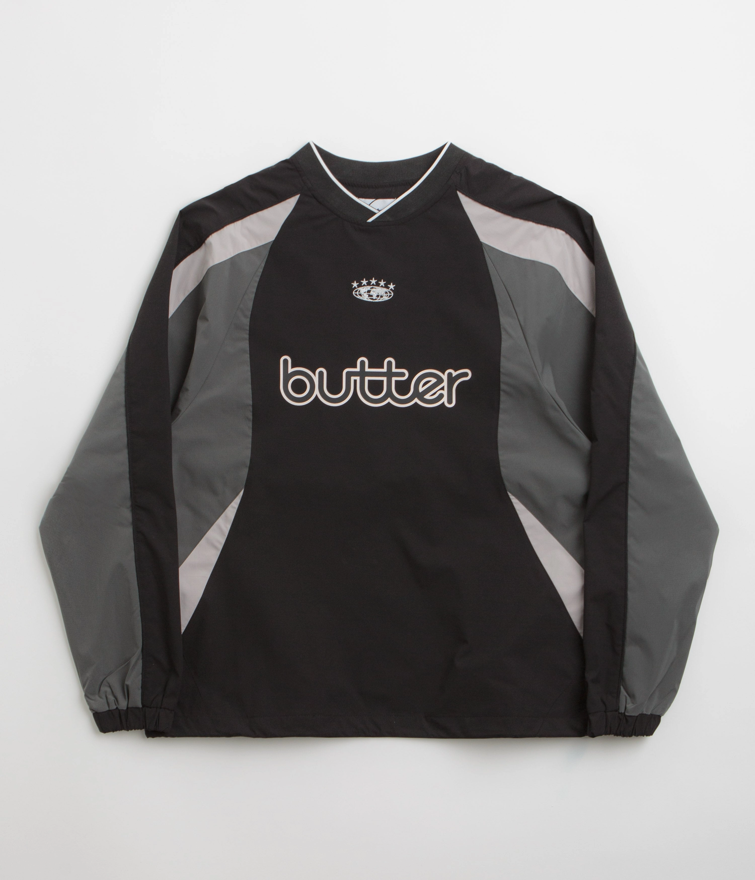 Butter Goods Ridge Sport Crewneck Sweatshirt - Black Rough texture Classic Sporty