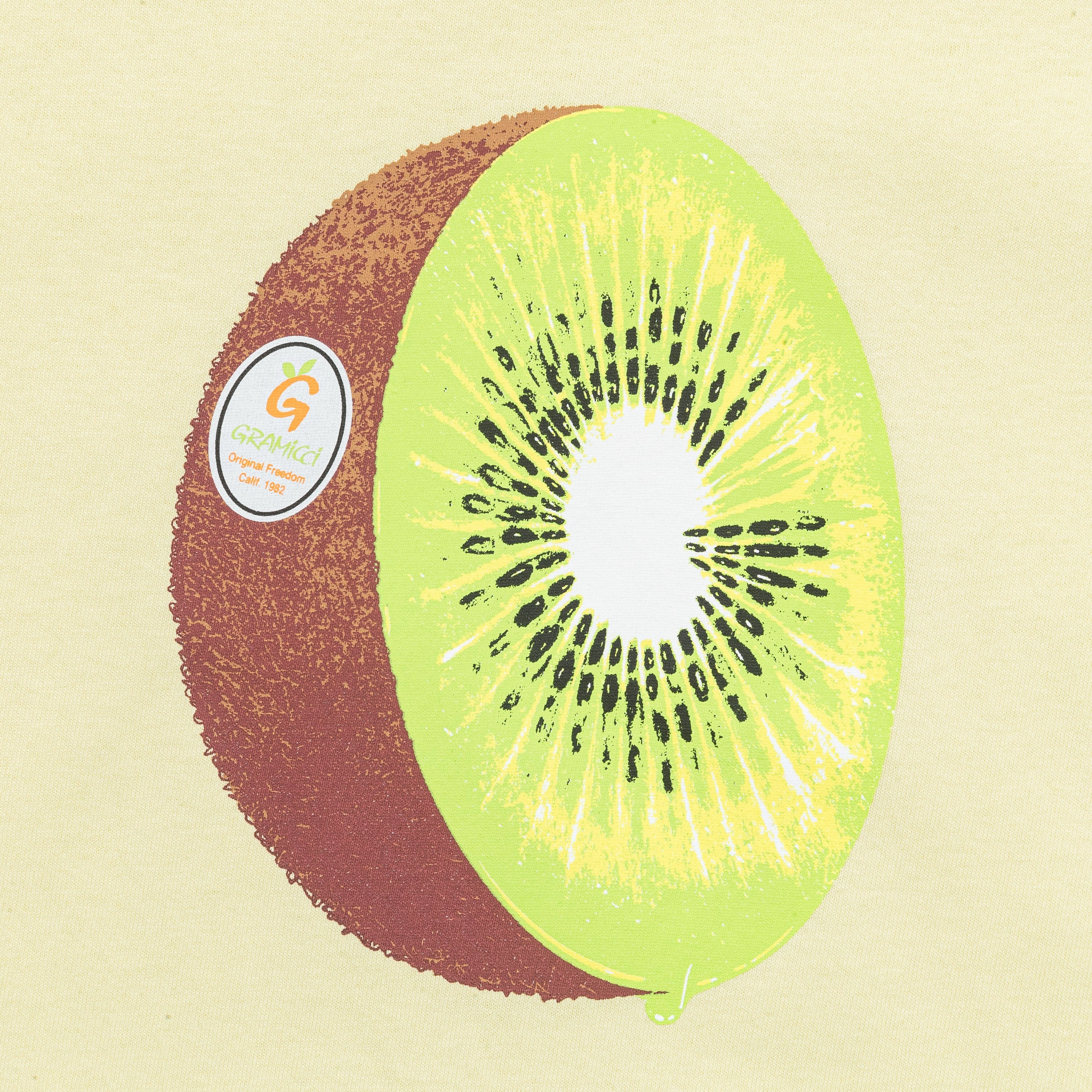 Cool Weather Wear Comfortable Weave Kiwi Tee - Lemon