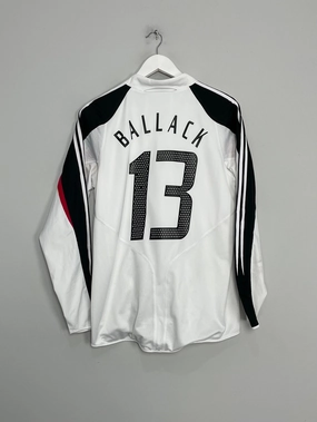 2004/05 GERMANY BALLACK #13 *PLAYER ISSUE* L/S HOME SHIRT (M) ADIDAS Odor Resistant Fabric Smooth Flatlock Stitching