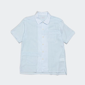 Camp Shirt - Lt Blue Cotton Crepe Sustainable Choice Chic Design