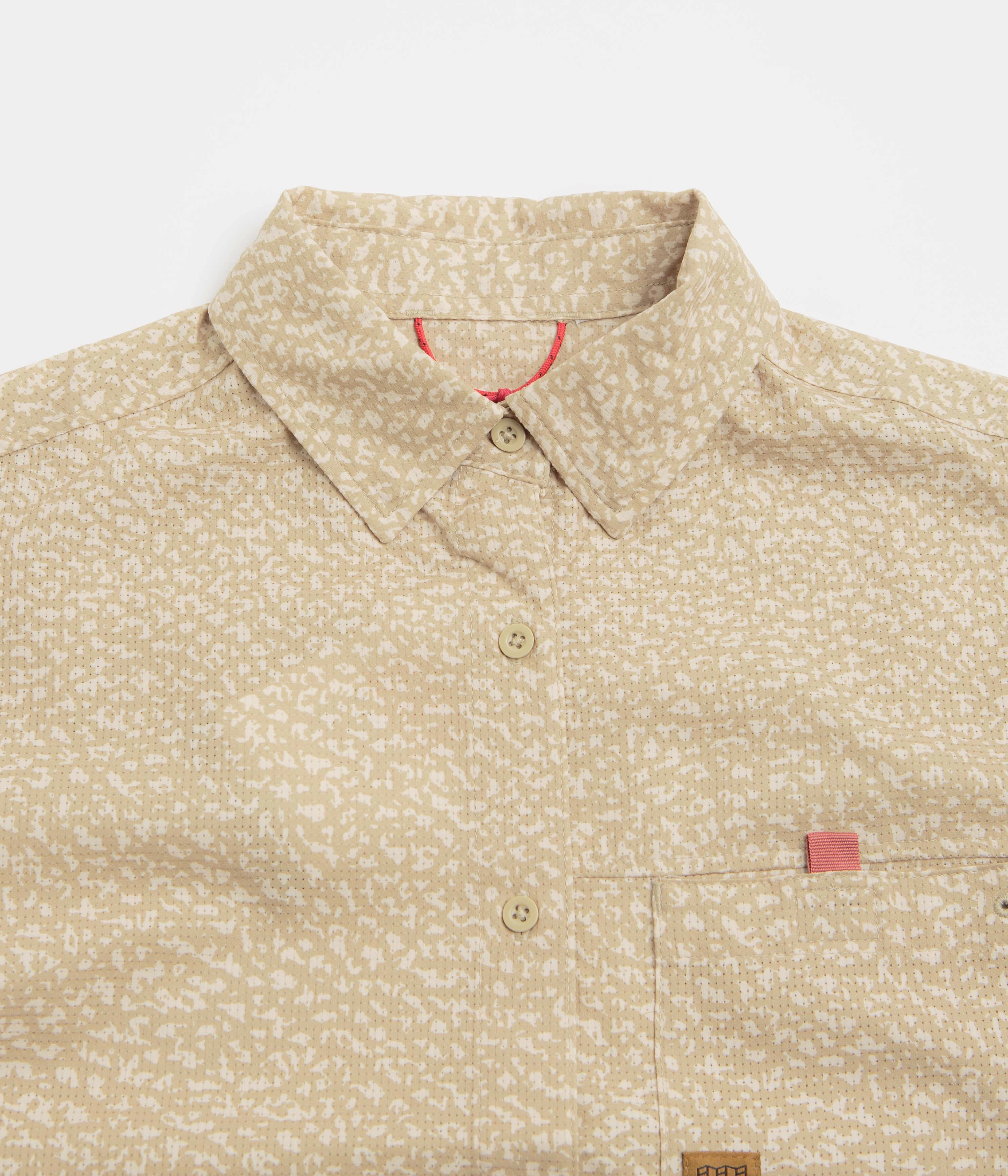 Topo Designs Womens Retro River Short Sleeve Shirt - Crackle Sesame Spring Trend