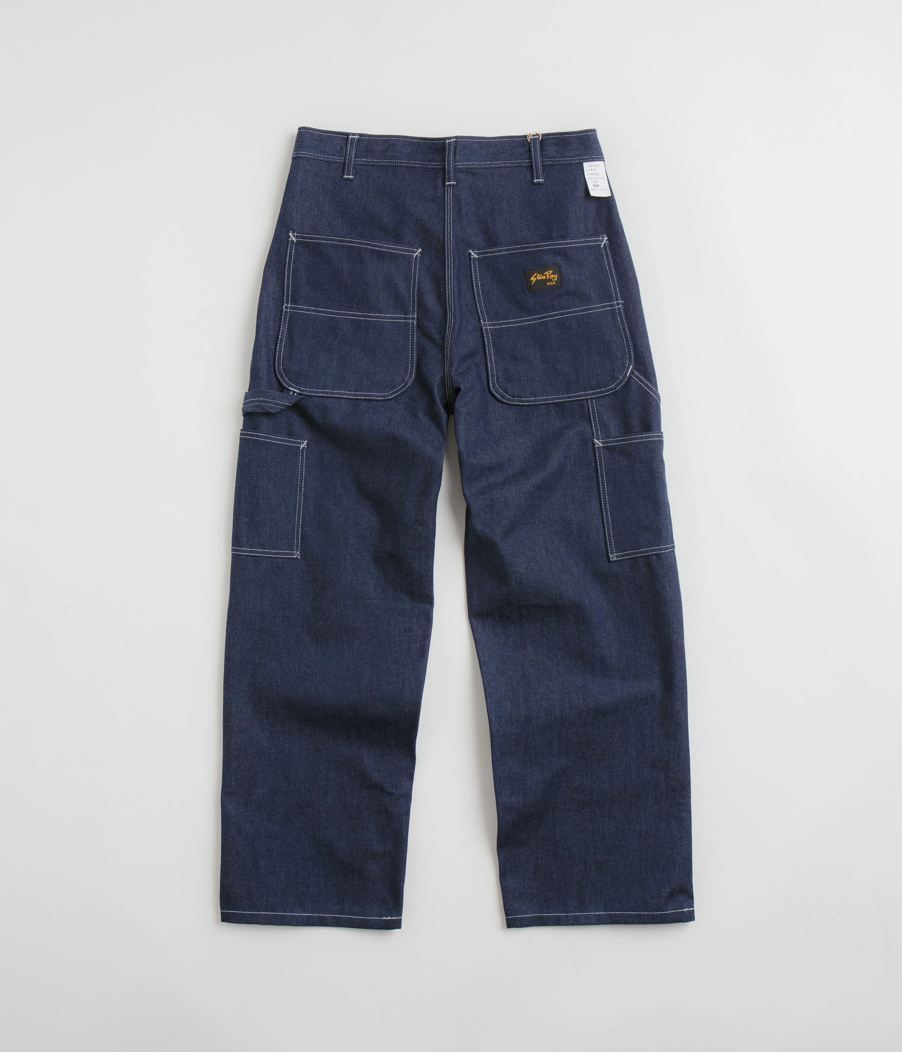 Subtle Texture Stan Ray Big Job Painter Pants - Raw Denim