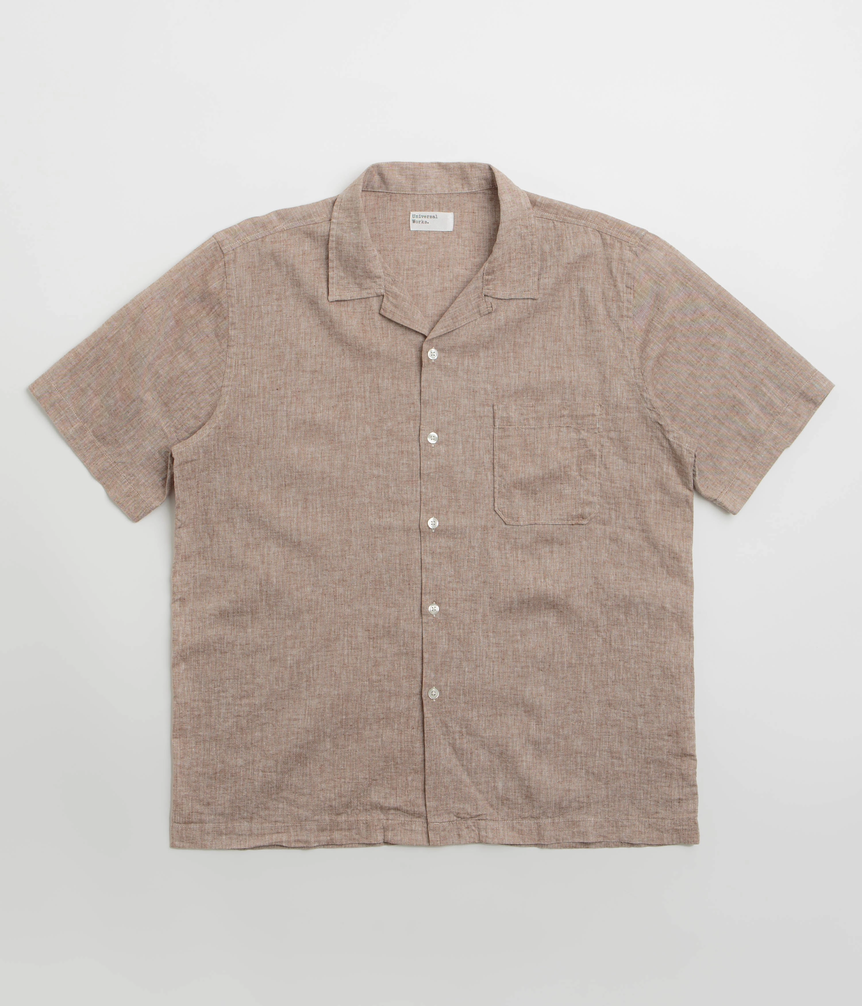 Ruffle Edge Casual Wear Universal Works Road Shirt - Brown