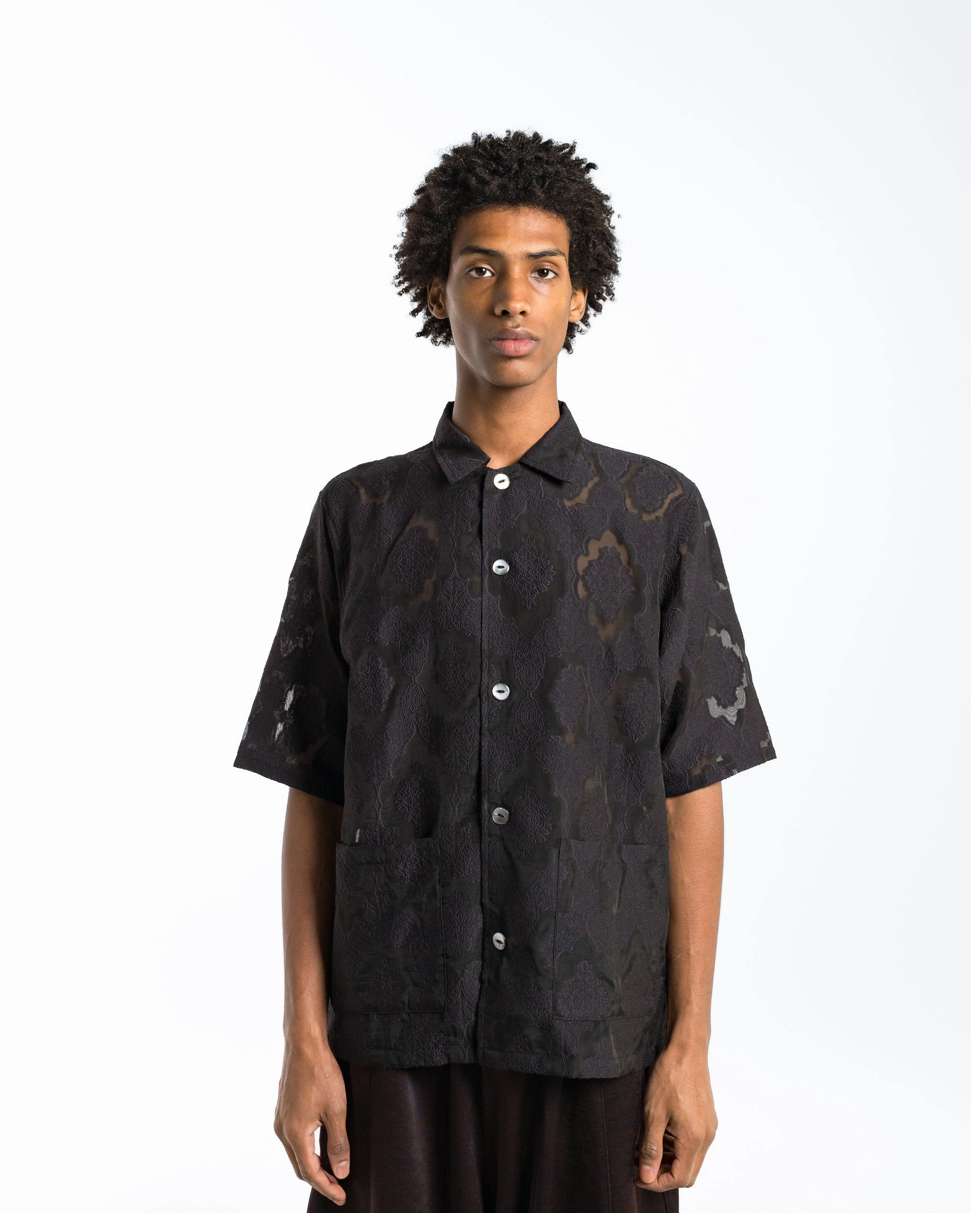 Cabana Shirt - Purple Victorian Sheer Indoor Comfort bohemian flair