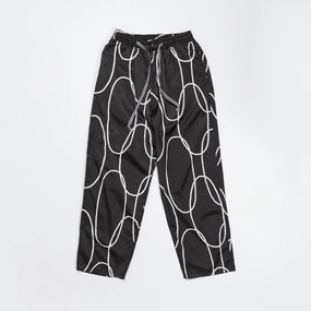 Denim finish Anti Static Lining Cotton Rayon PEARL-KATABIRA EASY Pants - Black