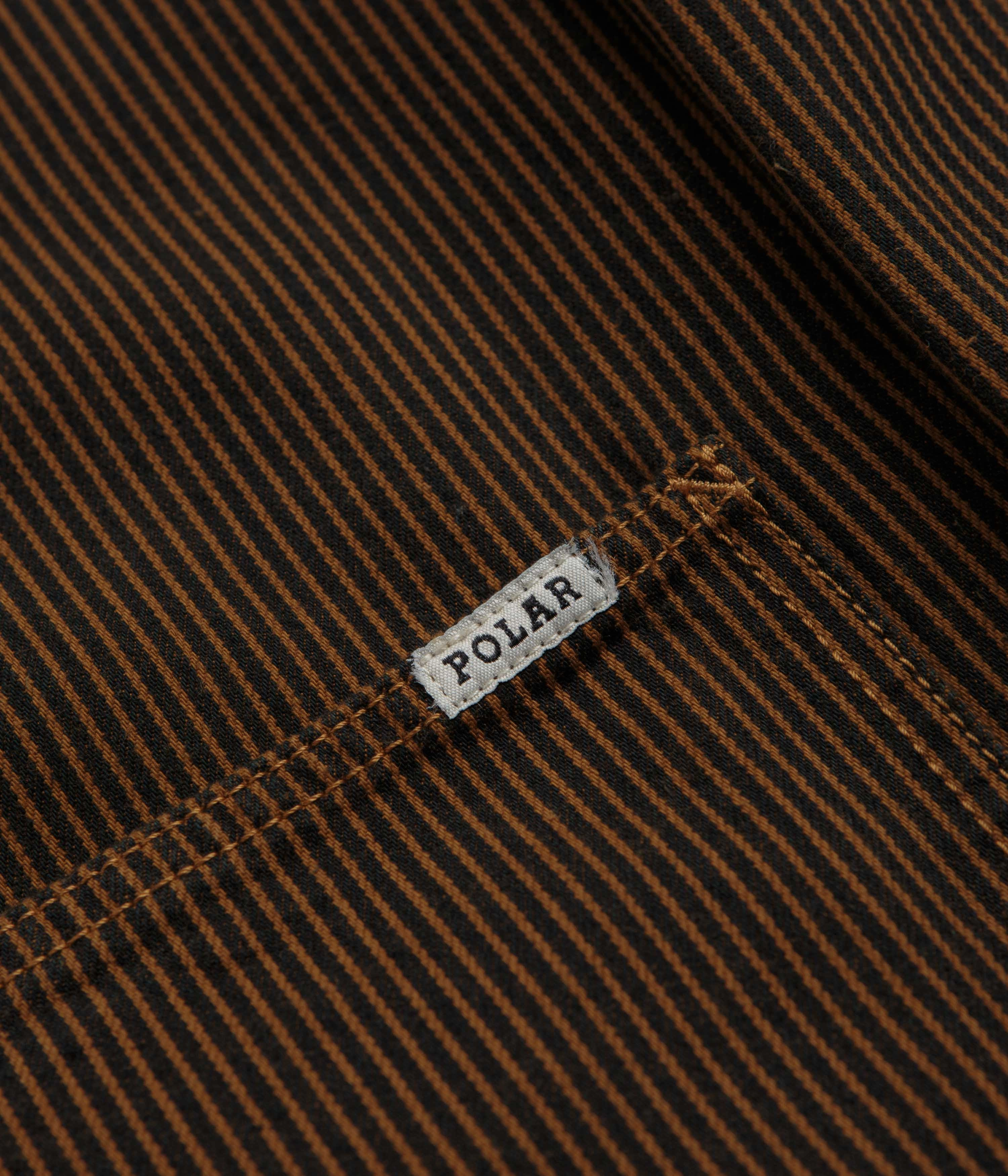Stretchy Polar Hickory Stripe Ezra Jacket - Rust
