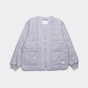 Many Pockets Camo Print Military Liner Jacket - Crocus Purple